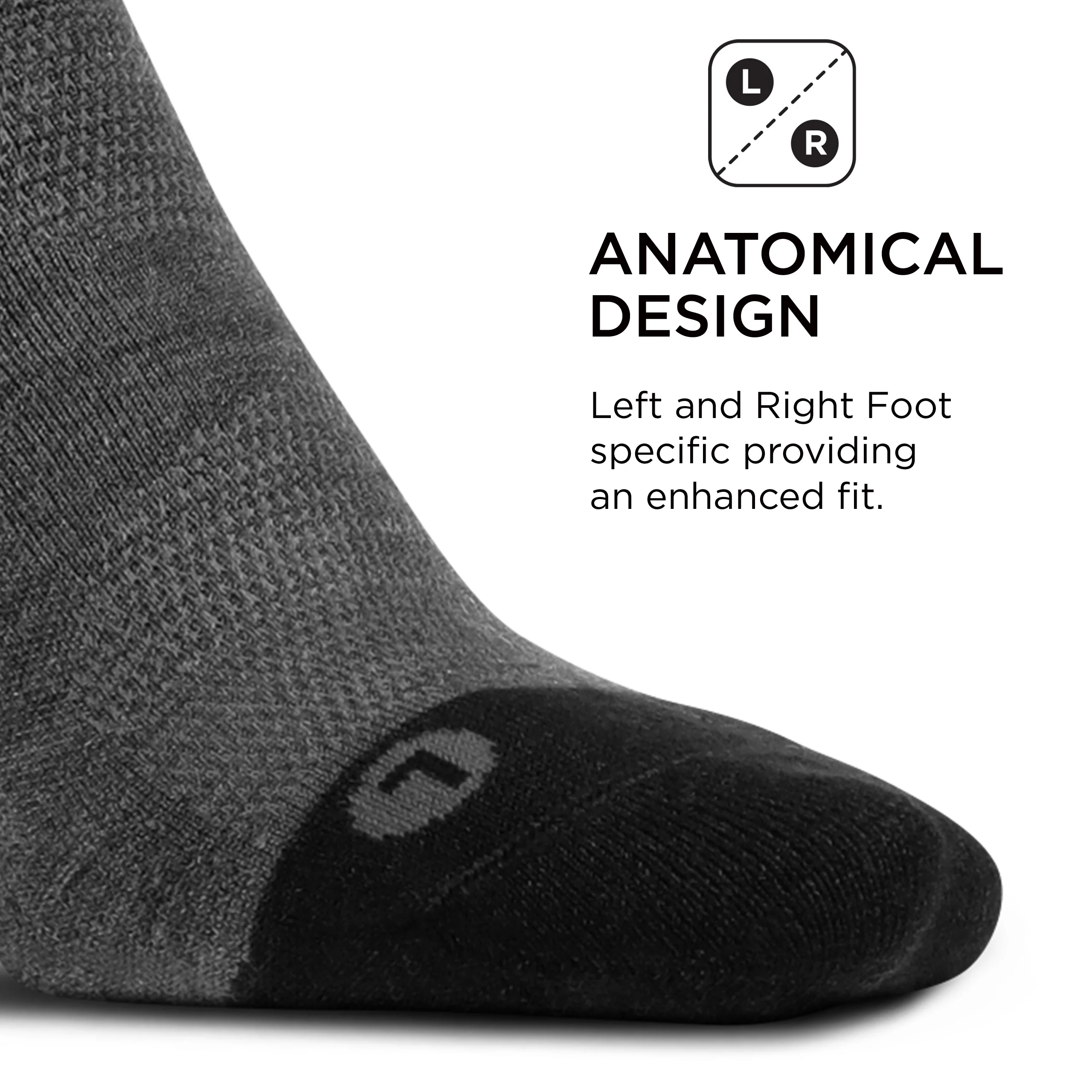 Feetures Merino 10 Cushion No Show Tab Sock Solid (Small, Gray)