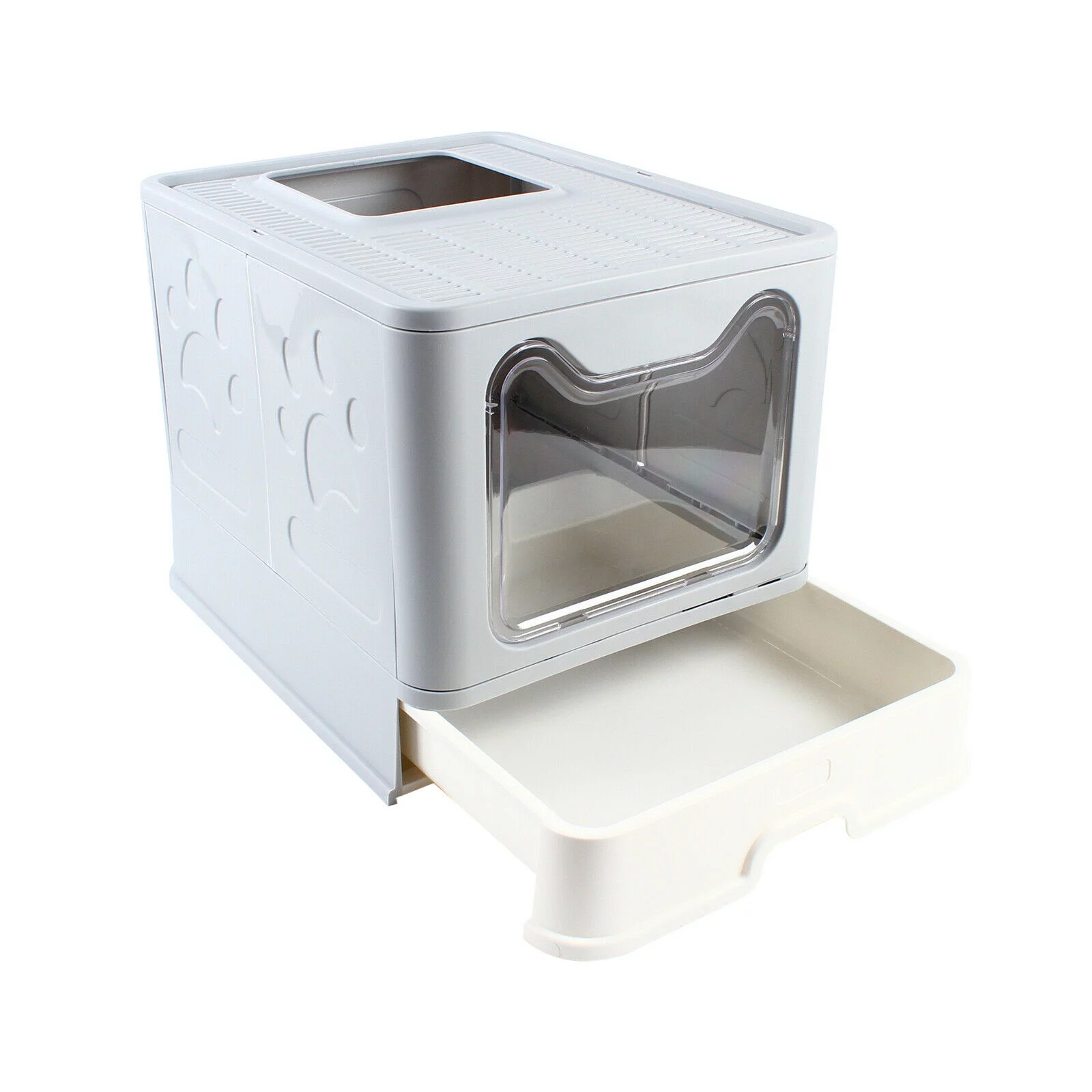 MIDUO Cat Litter Box Drawer Structure Pet Toilet Litter Tray +Cat Sand Shovel