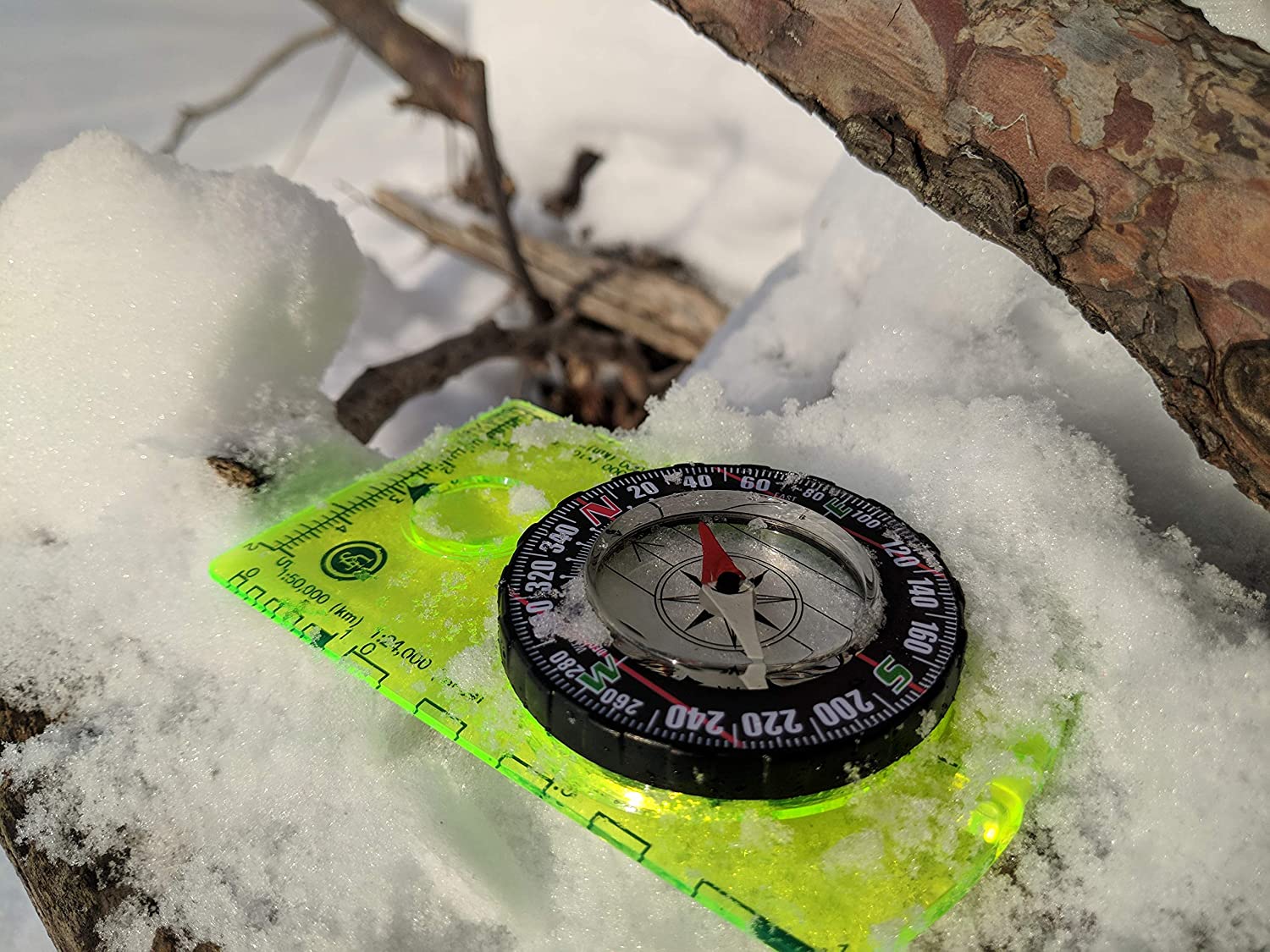UST Hi Vis Waypoint Map Compass, Neon