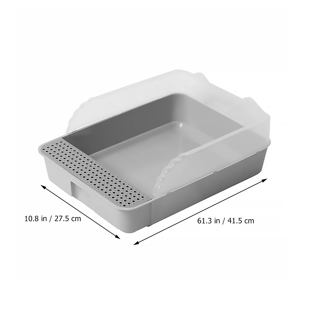 Cat Litter Box Kitten Potty Anti-Splashing Cat Toilet for Quick Easy Cleaning