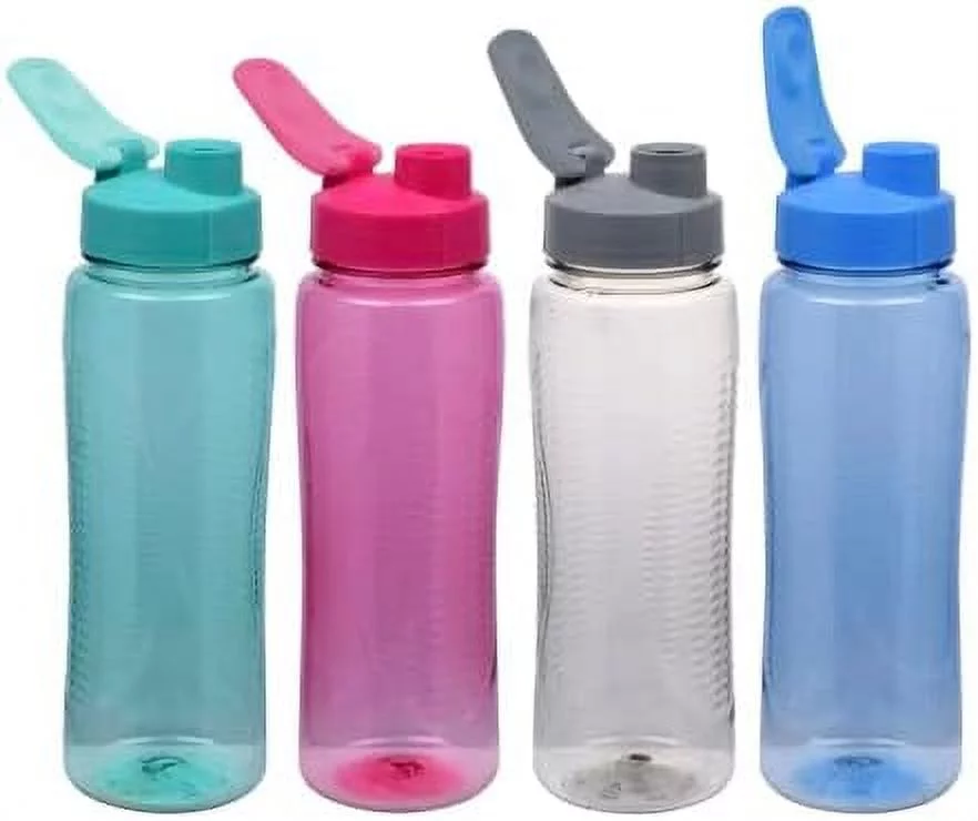 Water Bottle With Flip-Top Lid, 24 OZ, (PACK OF 3)