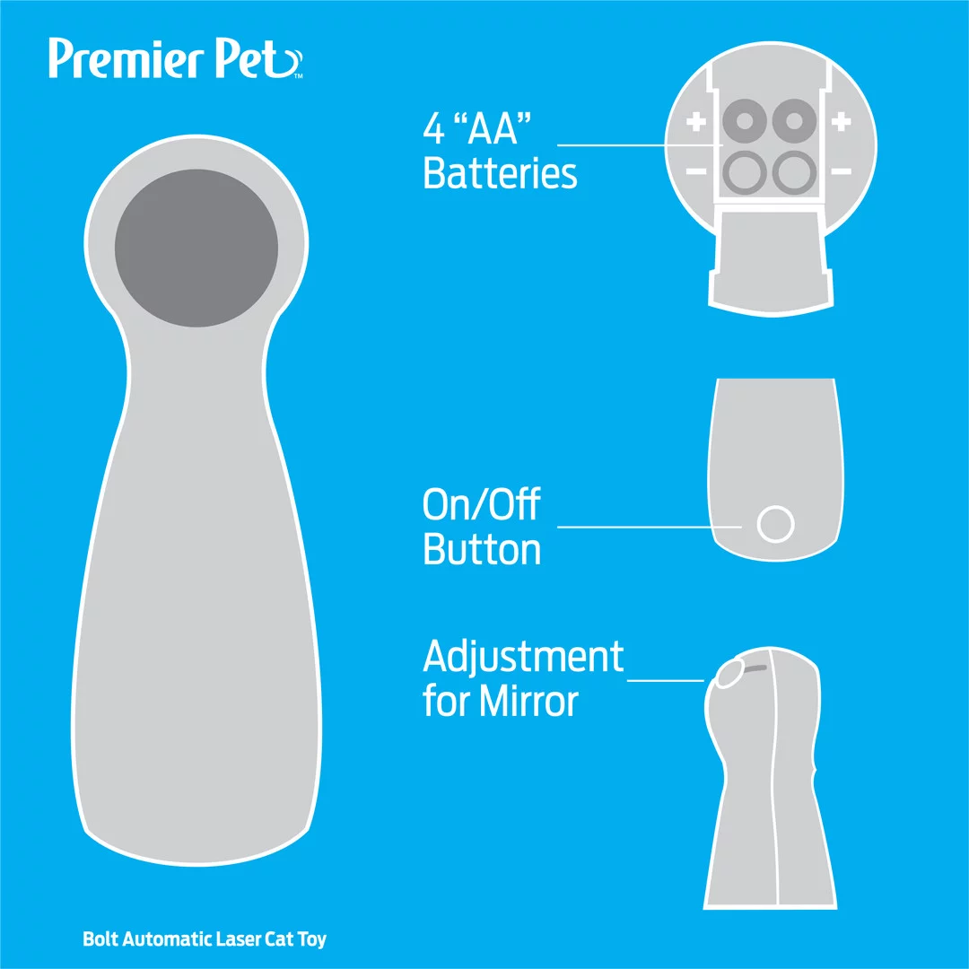 Premier Pet Bolt Automatic Laser Cat Toy - Play and Exercise