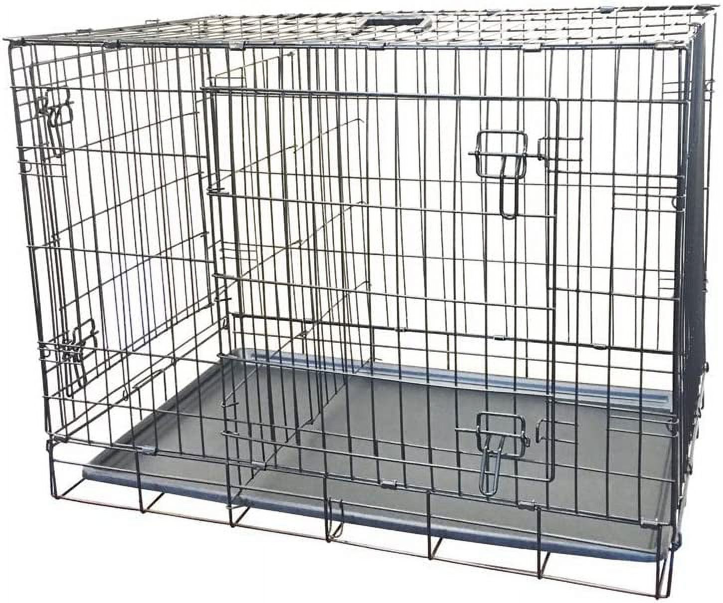 Folding Kennel Crate With Divider, 24