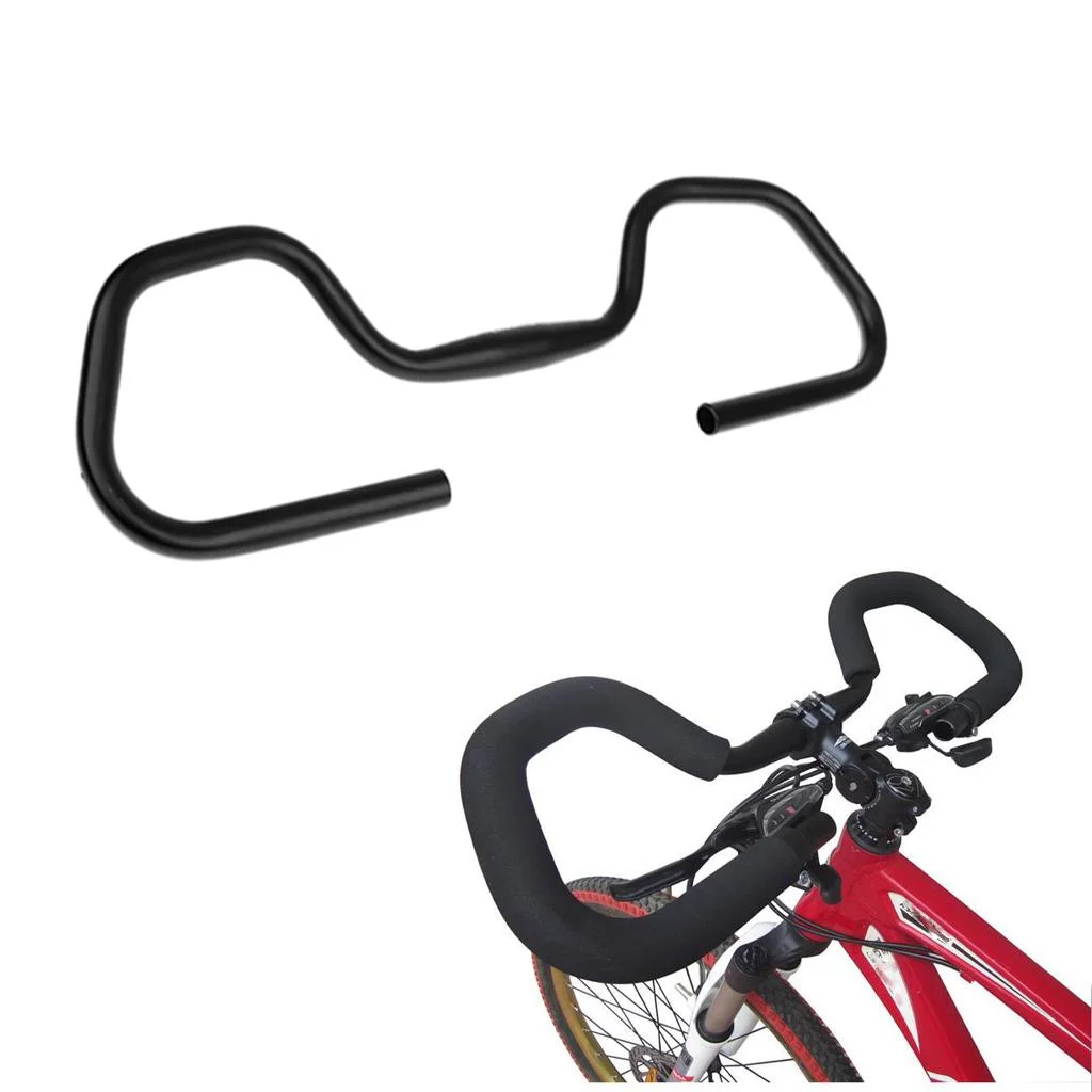 Bike Handlebar / 31.8x580mm Butterfly Handlebar Riser Bent Bar - Black, 31.8mm