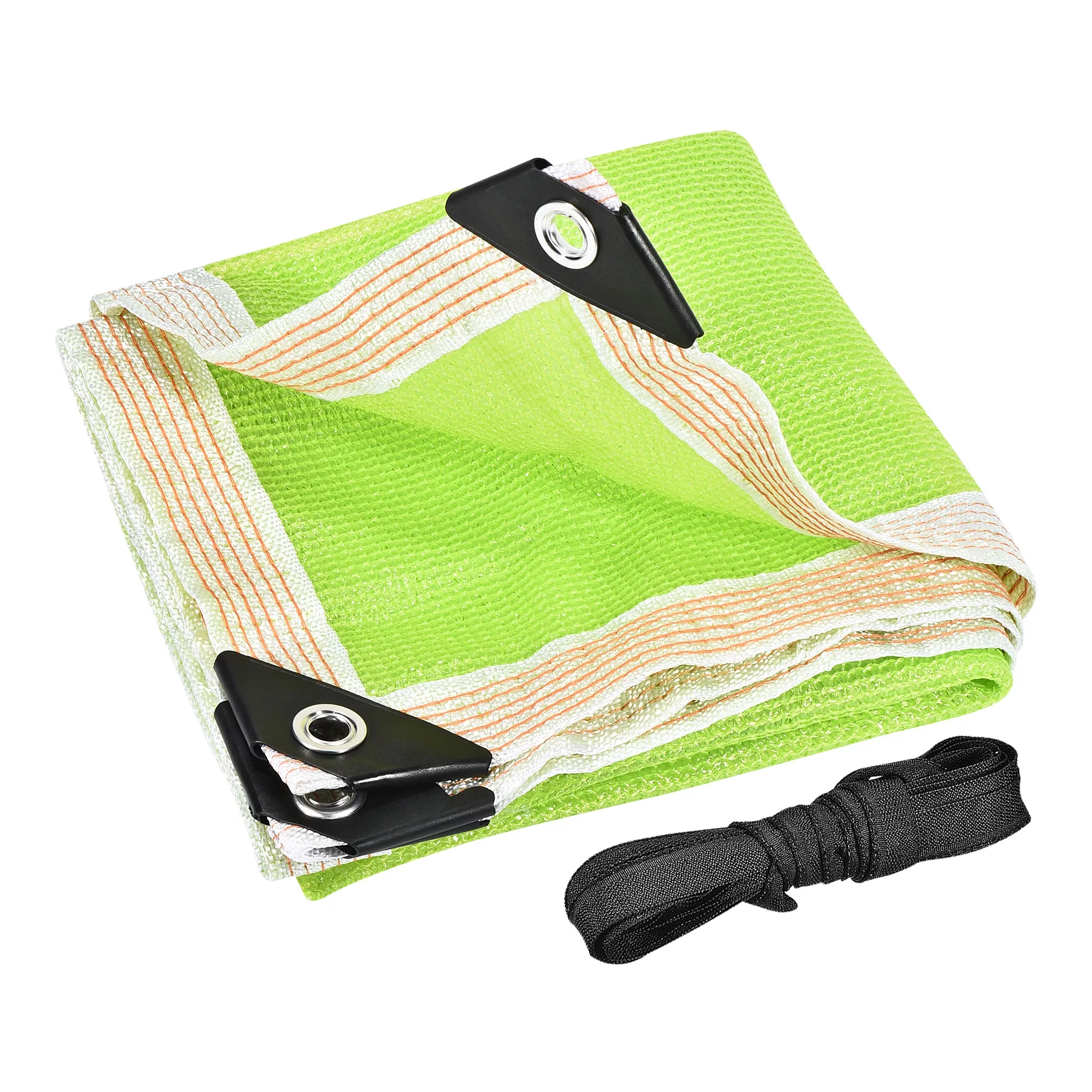 Uxcell 1x1m Garden Plant Shade Cloth Sunshade Mesh Net Grommet Cord, Light Green