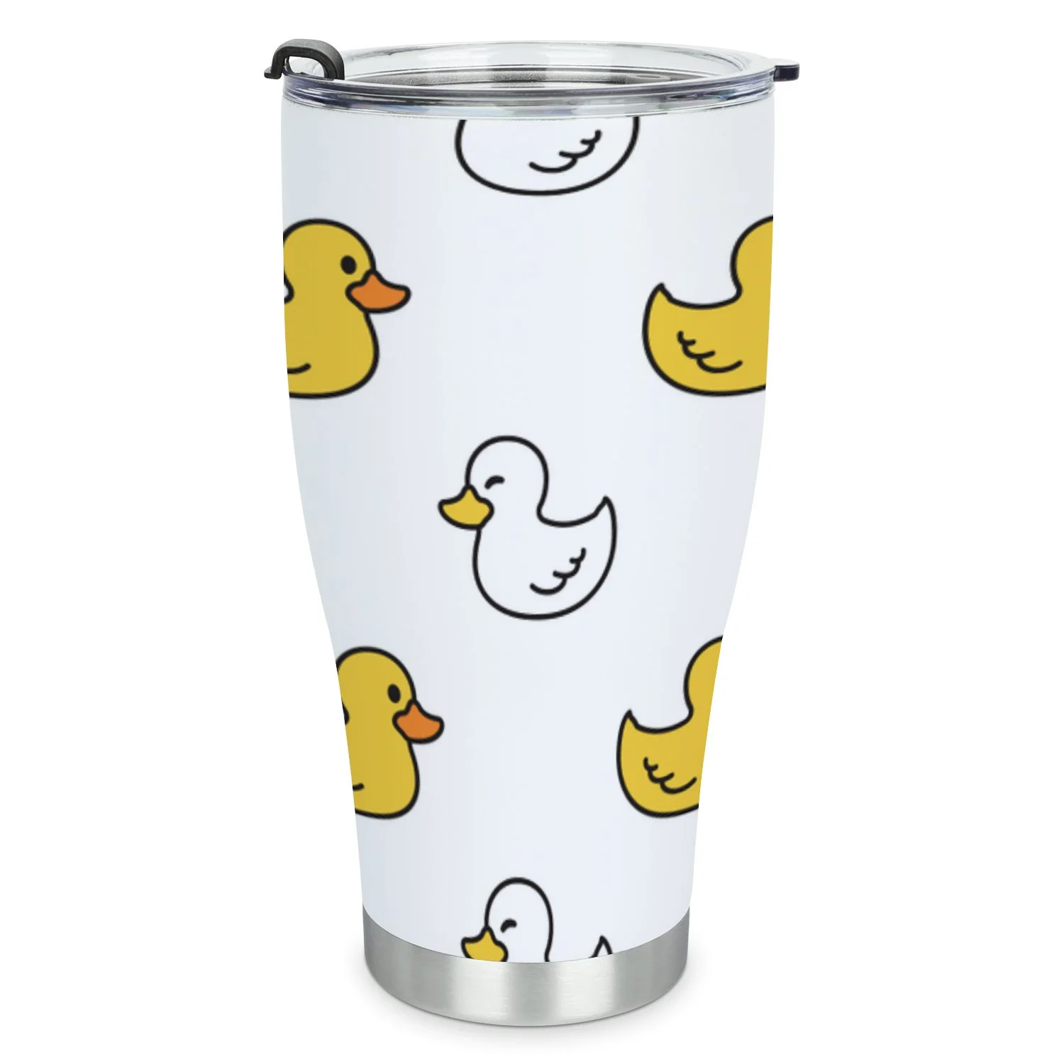 Hidove Stainless Steel Tumbler, Duck Seamless Pattern 30oz Leak Proof & Stainless Steel Bottle for Hot & Cold Drinks - Coffee Travel Mug, Water Metal Canteen, Thermal Cup