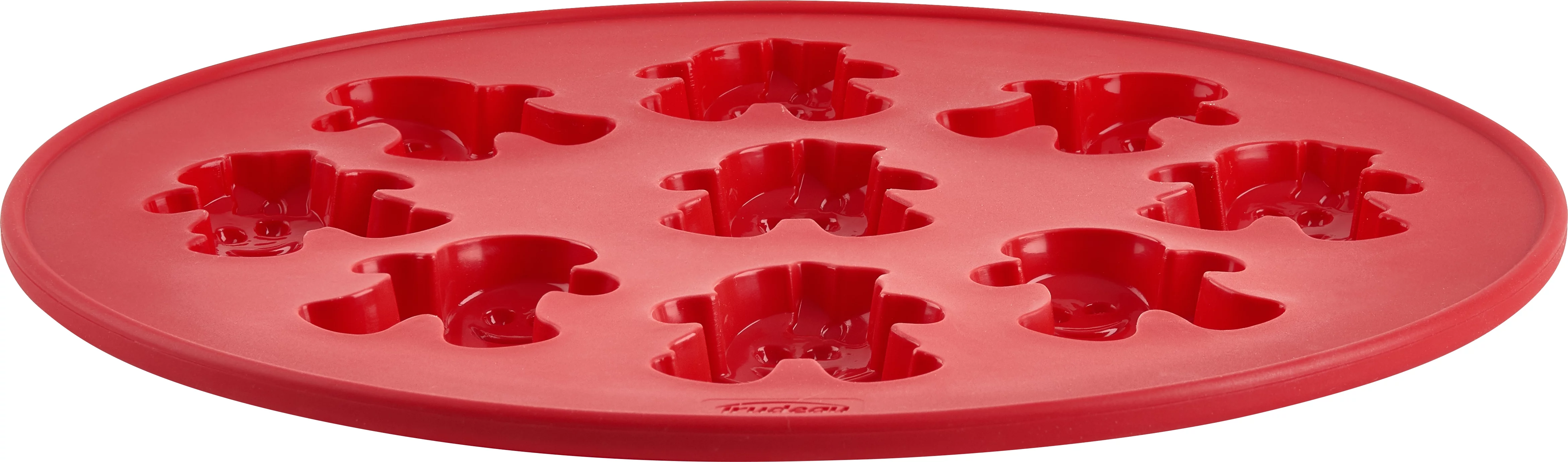 Trudeau Christmas Gingerbreadman Muffin Cake Pan, Structured Silicone, 9