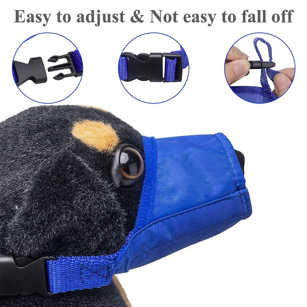4pcs Adjustable Dog Muzzle Anti Stop Bite Barking Chewing Mesh Mask Training Pet