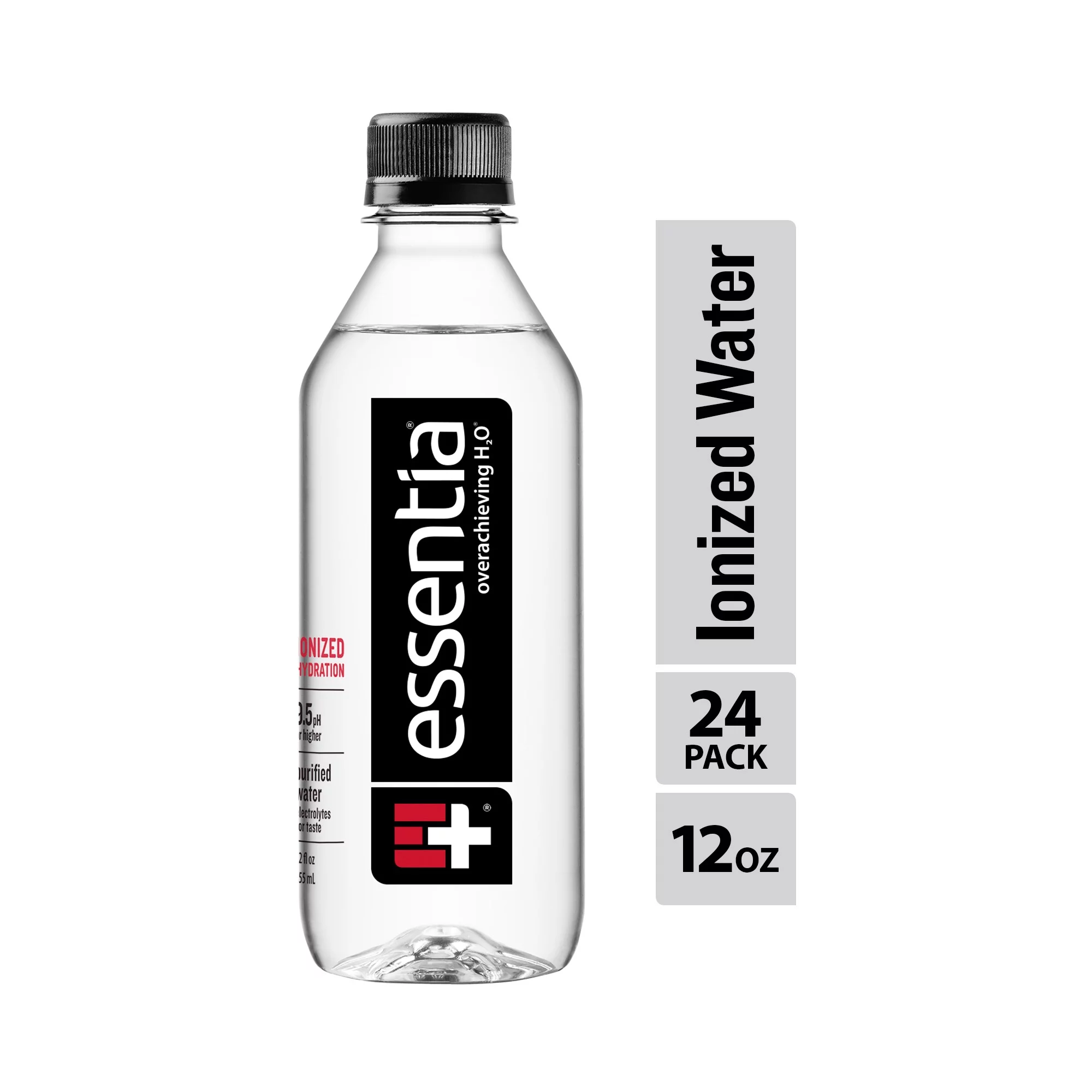 Essentia Bottled Water, Ionized Alkaline Water, 12 fl oz Each, 24 Plastic Bottles