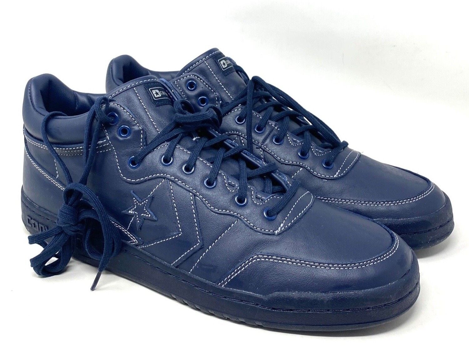 Converse Cons Sage Fastbreak Pro Mid Shoes Skate Leather Navy Casual A02016C