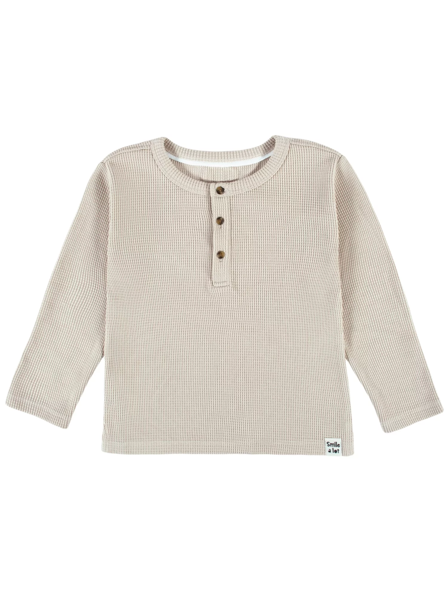 Modern Moments by Gerber Toddler Boy Long-Sleeve Casual Waffle Henley T-Shirts, 2-Pack, 12M-5T