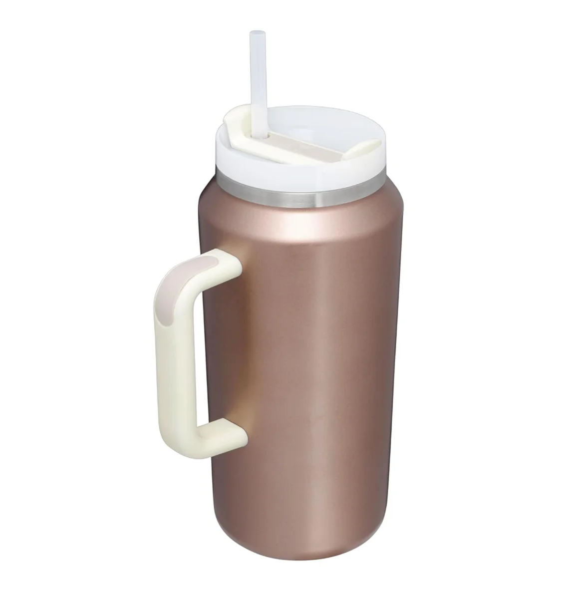 H2.0 Stainless Steel Vacuum Insulated Tumbler with Lid and Straw for Water, Iced Tea or Coffee, Smoothie and More, 64 oz-Rose Gold