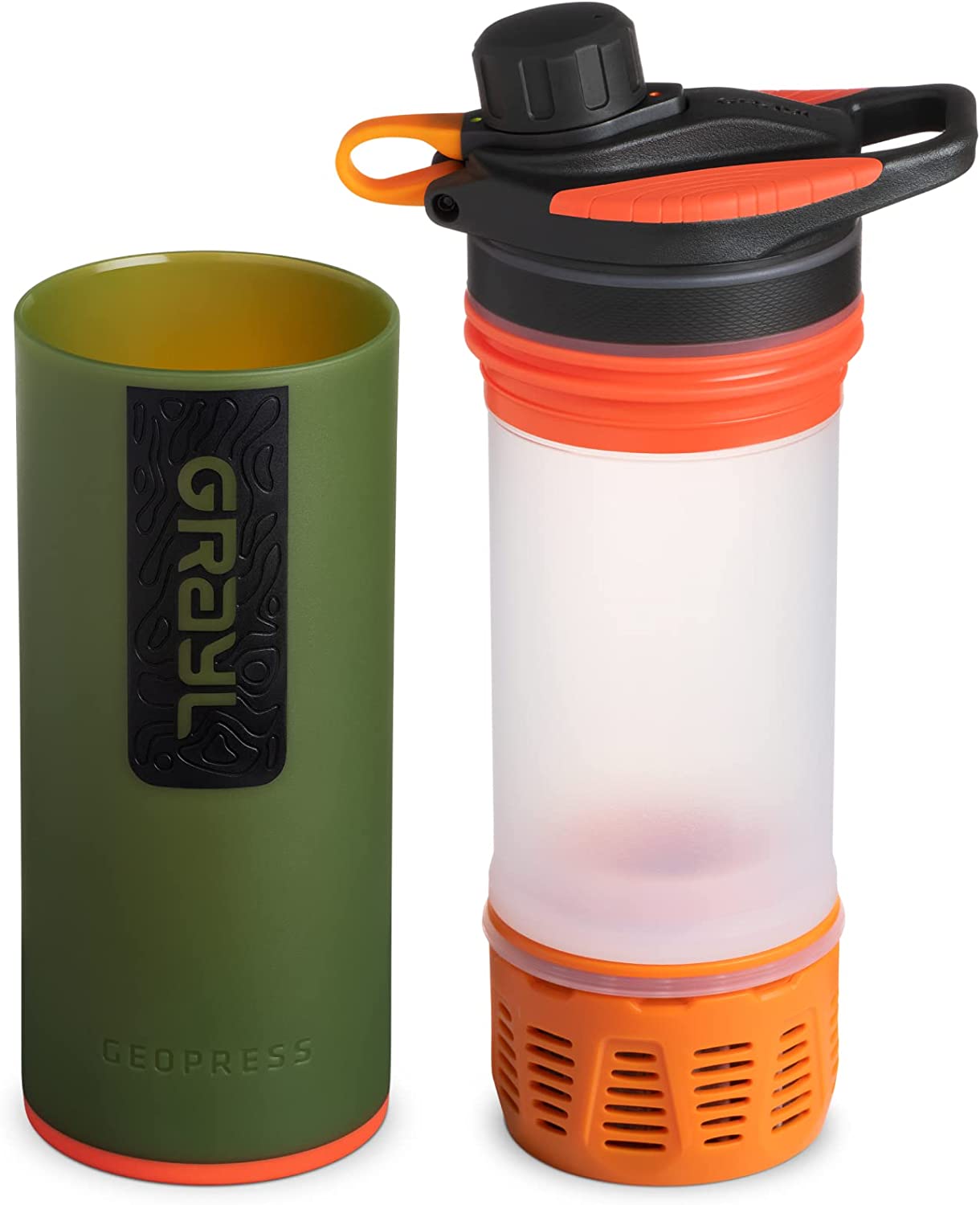 NANYUN GeoPress 24 oz Water Purifier Bottle - Filter for Hiking, Camping, Survival, Travel