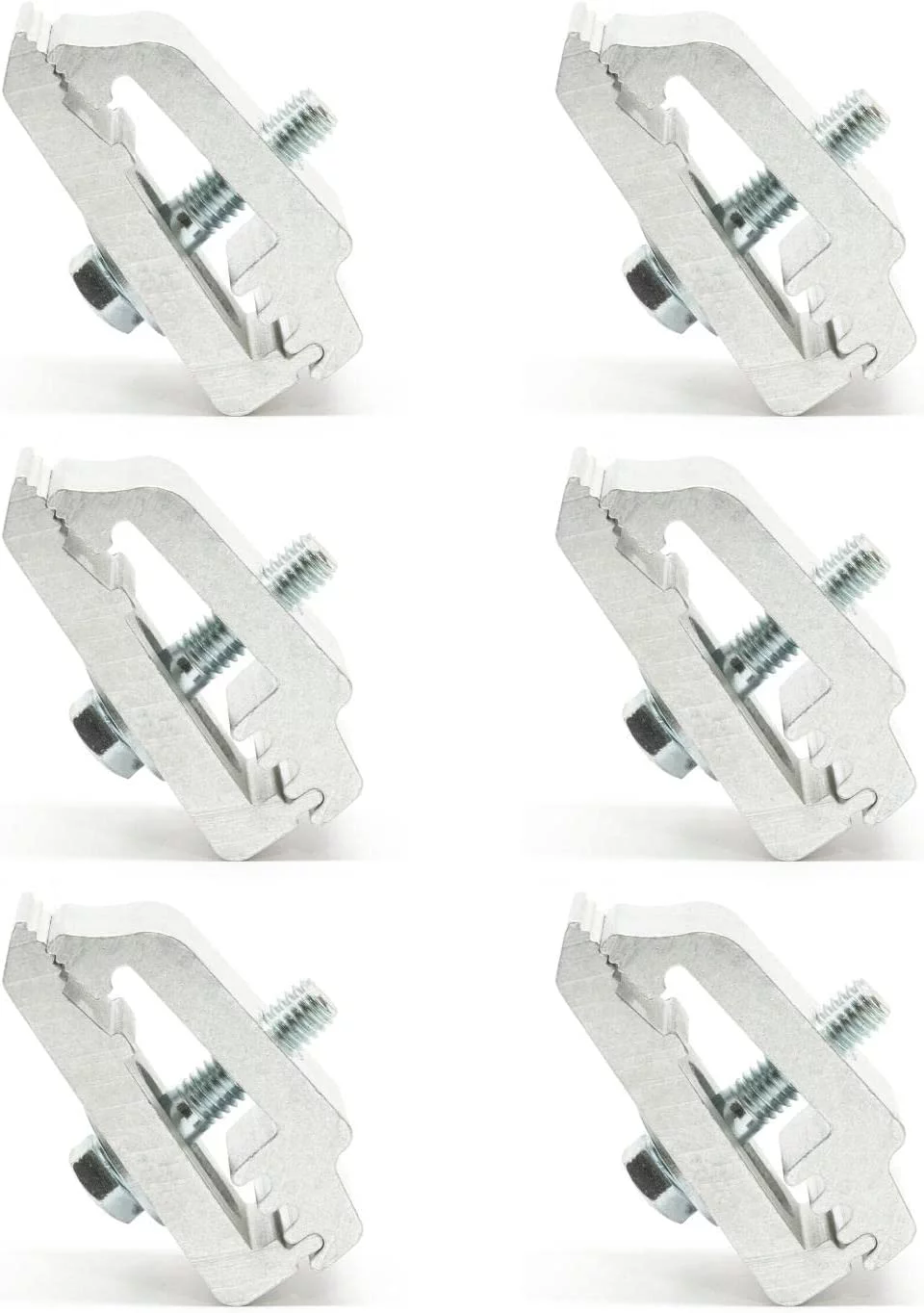 RuggedXL Low Pro Aluminum Mounting Clamps Truck Cover, Cap, Camper - Set of 6