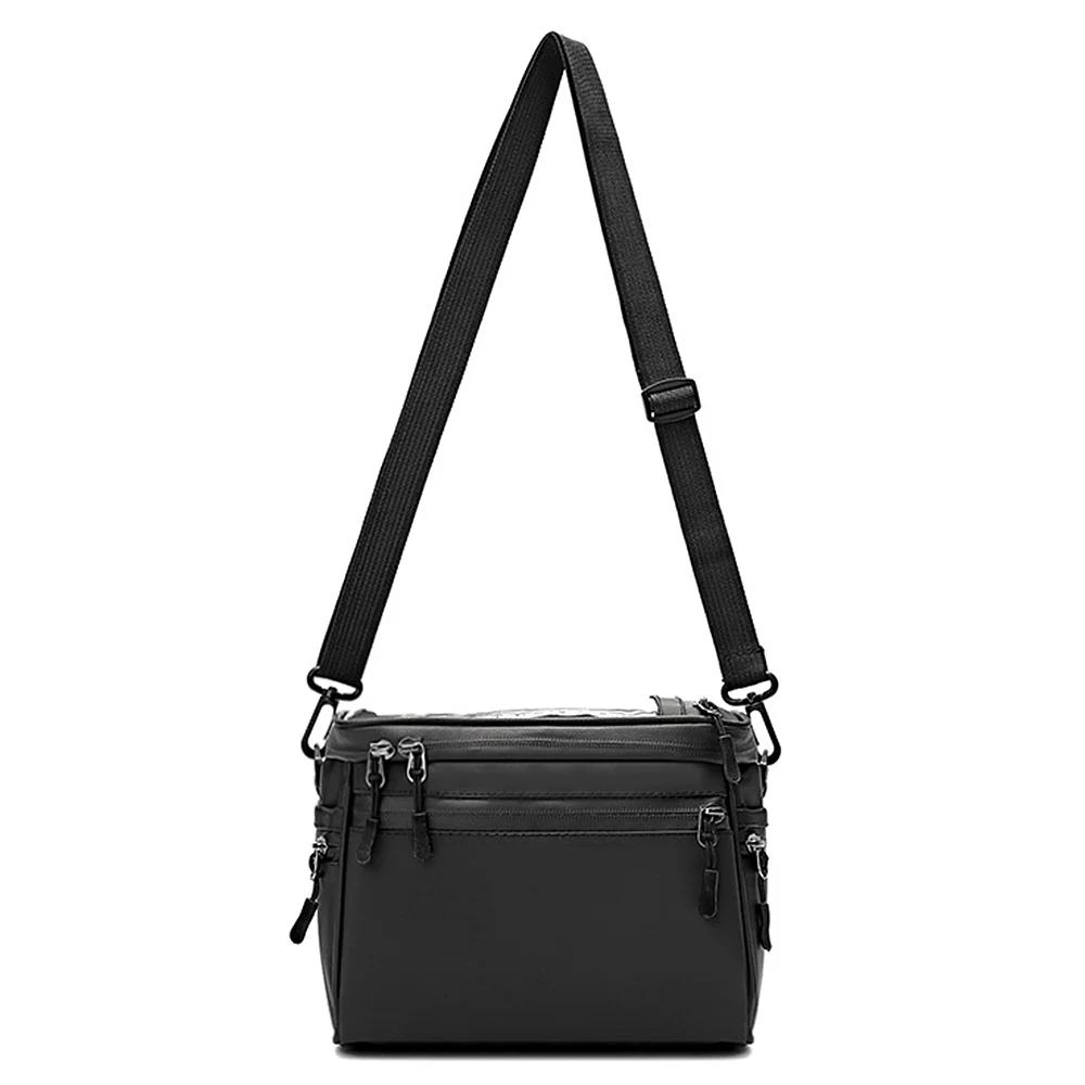 Tomshoo Bike Front Tube Bag with Dual Zipper Closure, Water Resistant PVC, Black