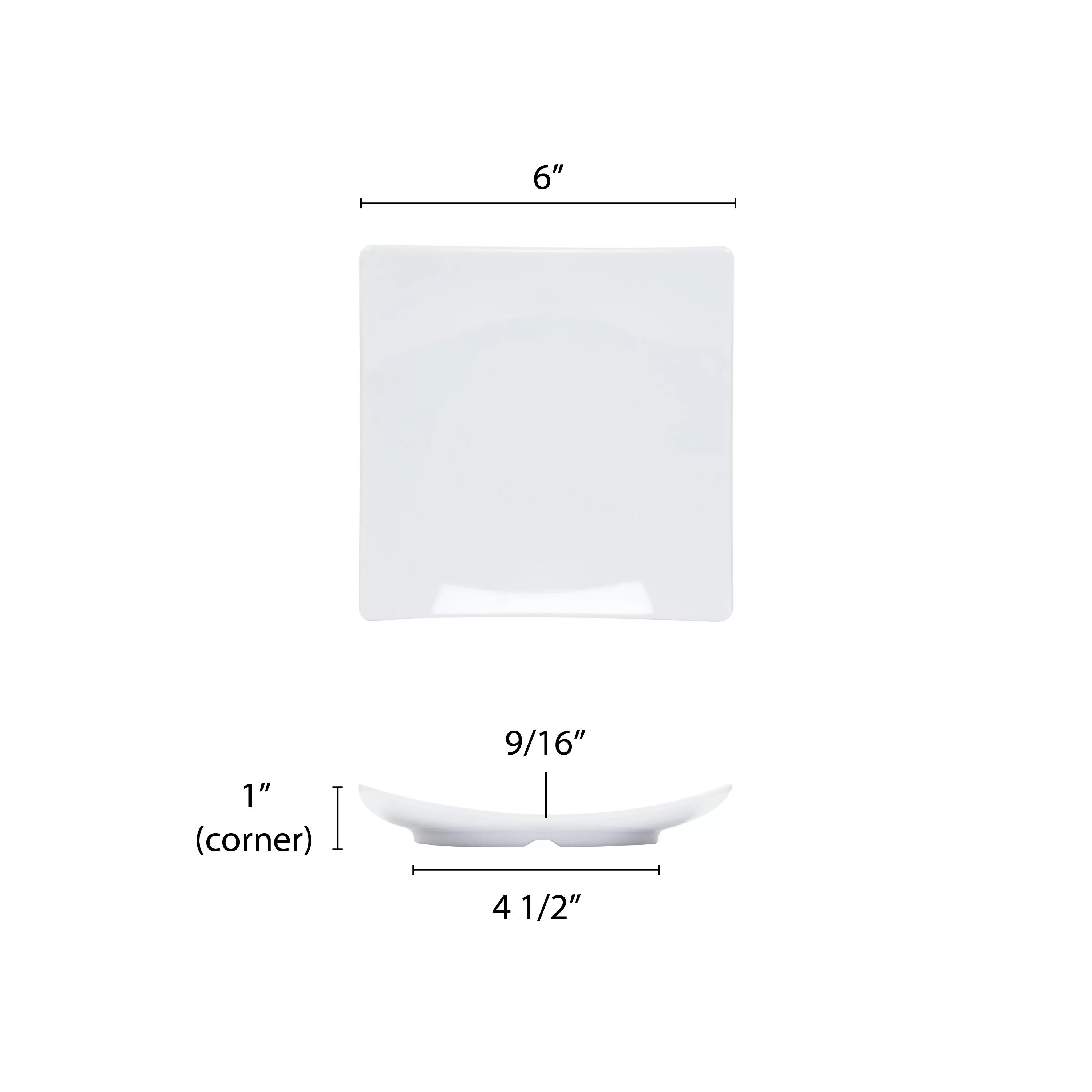 Excellante Classic White Extra Heavy Weight Melamine Dinnerware Collection 6