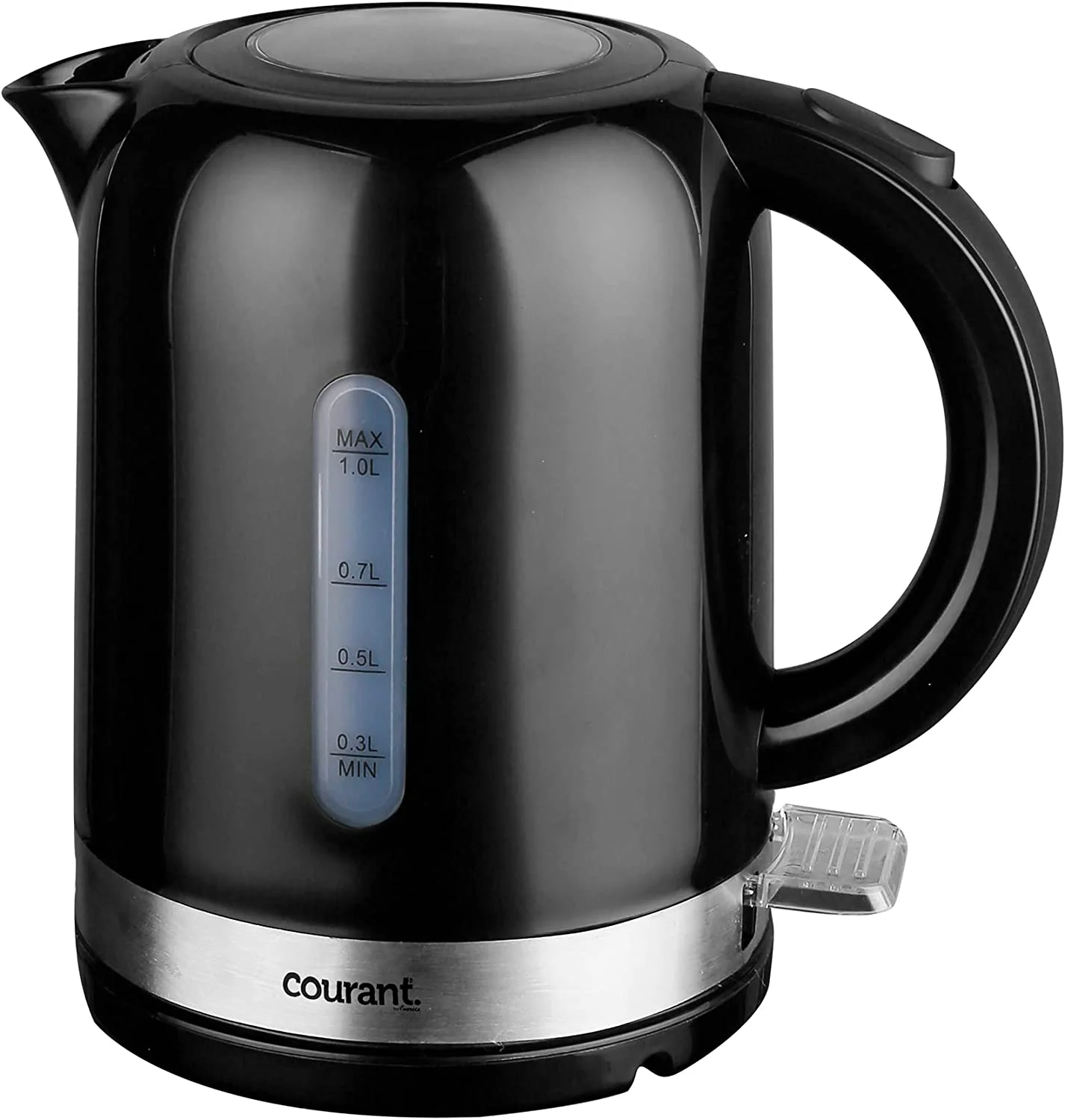 COUKEP102K 1-Liter Electric Kettle Cordless With LED Light, 1000W Power, Automatic Safety Shut-Off, Perfect For Tea/Coffee/Hot Chocolate/Soup/Hot Water, Black Color