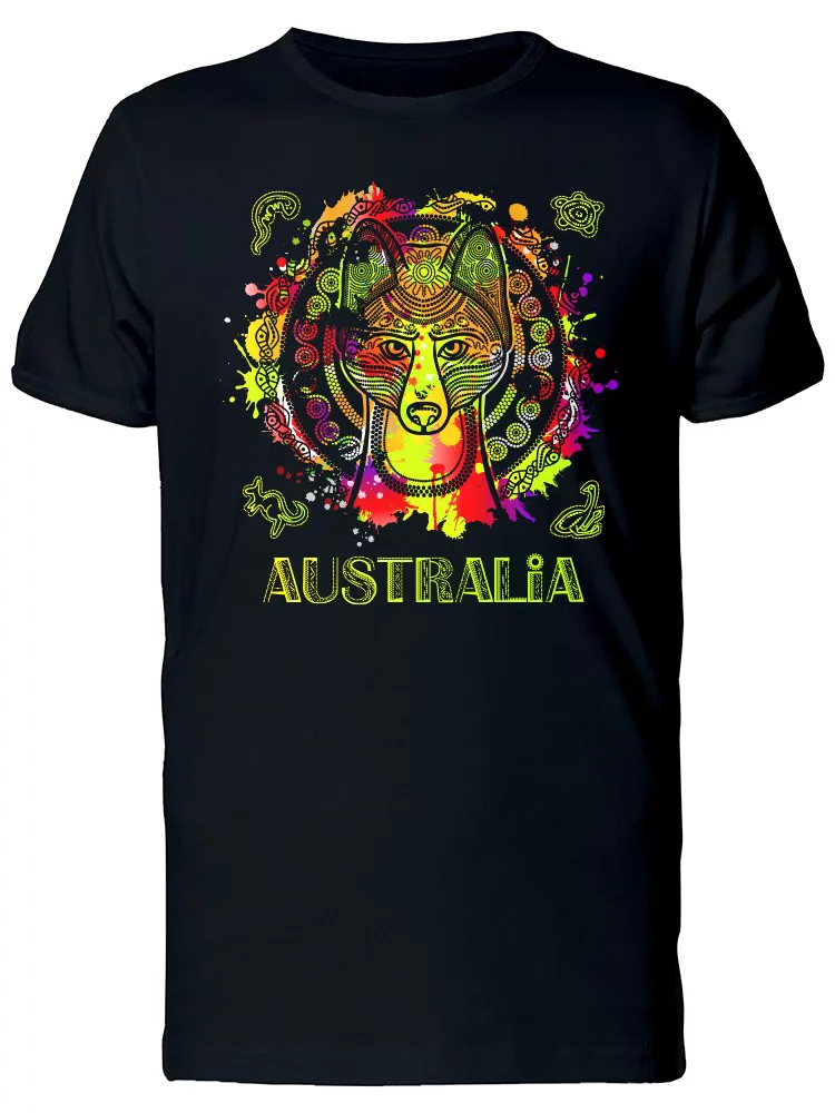 Australia Dog Dingo T-Shirt Men -Image by Shutterstock, Male Large