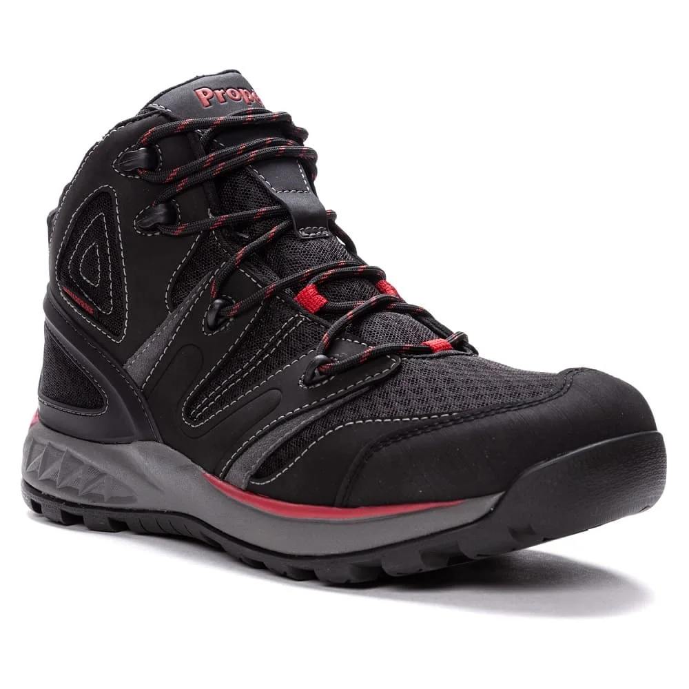 Propet Veymont Men's Hiking Boots - Black/Red, Size 13