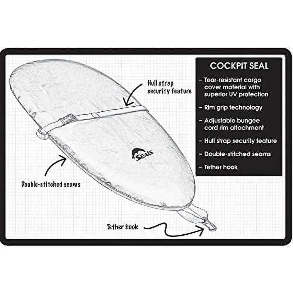 Seals Sprayskirts Deluxe Seal Kayak Cockpit Cover-1.2 Deck