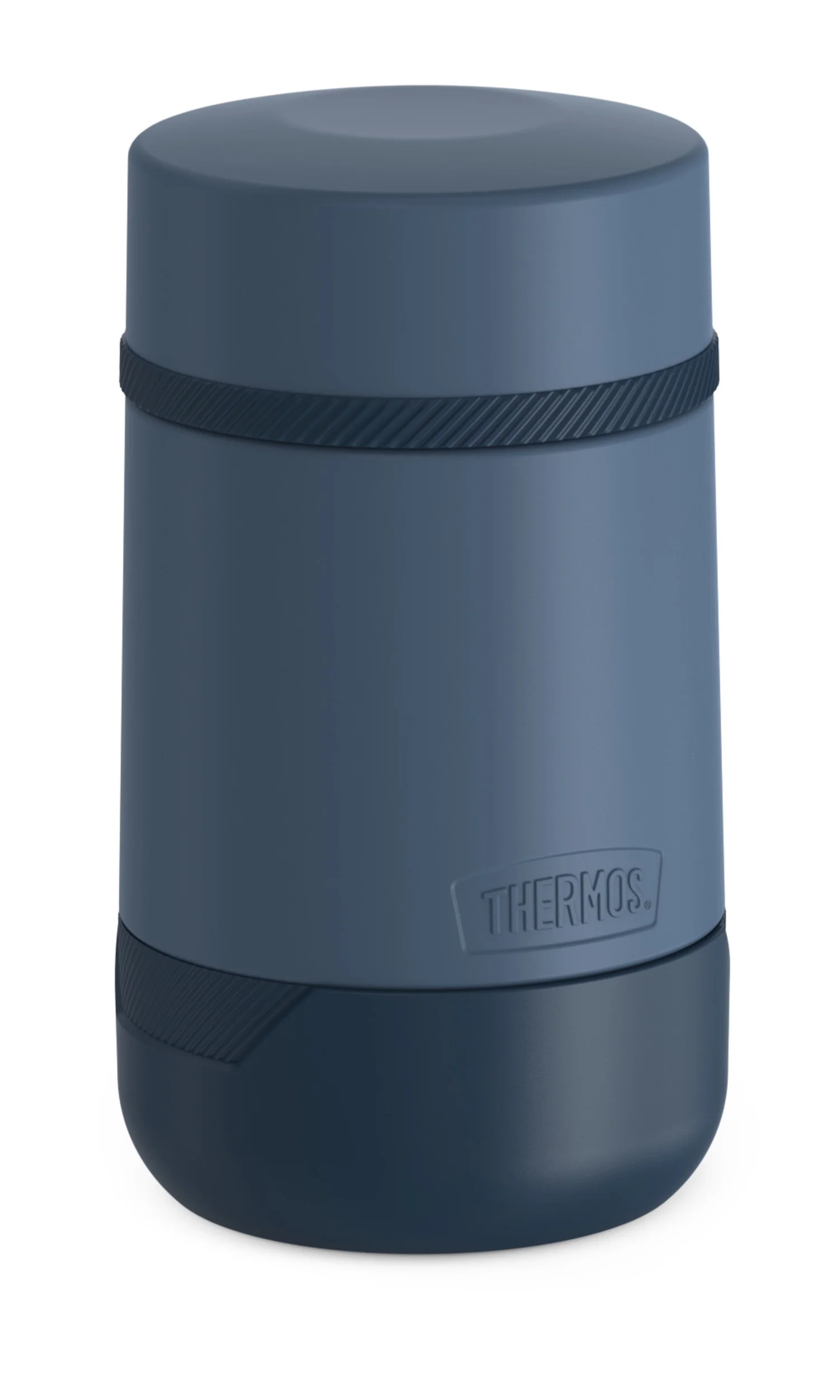 Thermos Alta Stainless Steel Vacuum Insulated Food Jar with Spoon, 18oz, Dark Blue