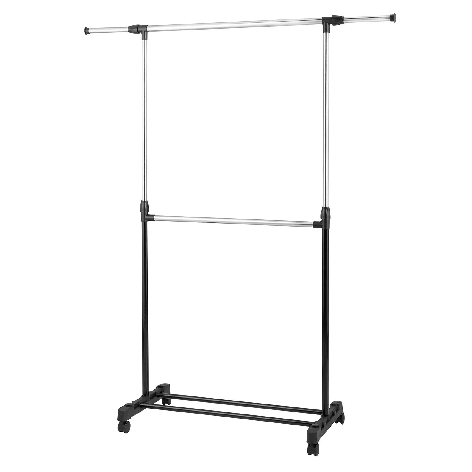 Ktaxon  Adjustable Rolling Clothes Rack Single Rail Hanging Garment Bar Heavy Hanger