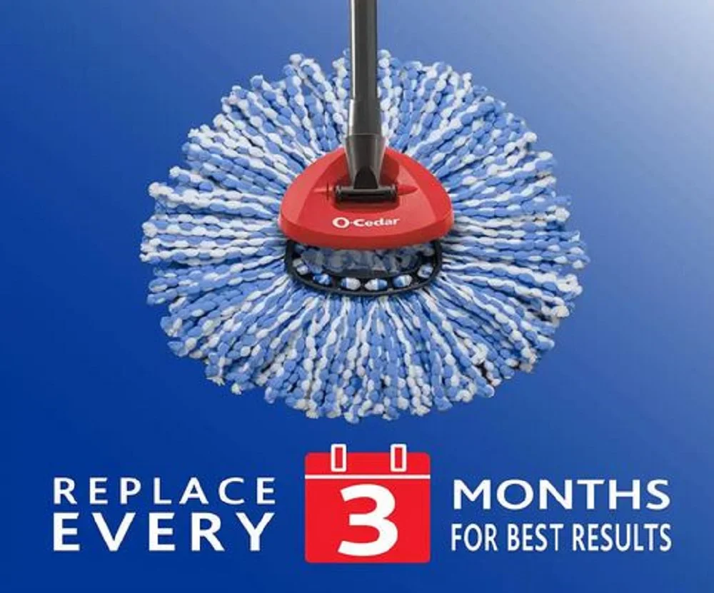 O-Cedar Easy Wring RinseClean Microfiber Spin Mop & Bucket Floor Cleaning System, Grey