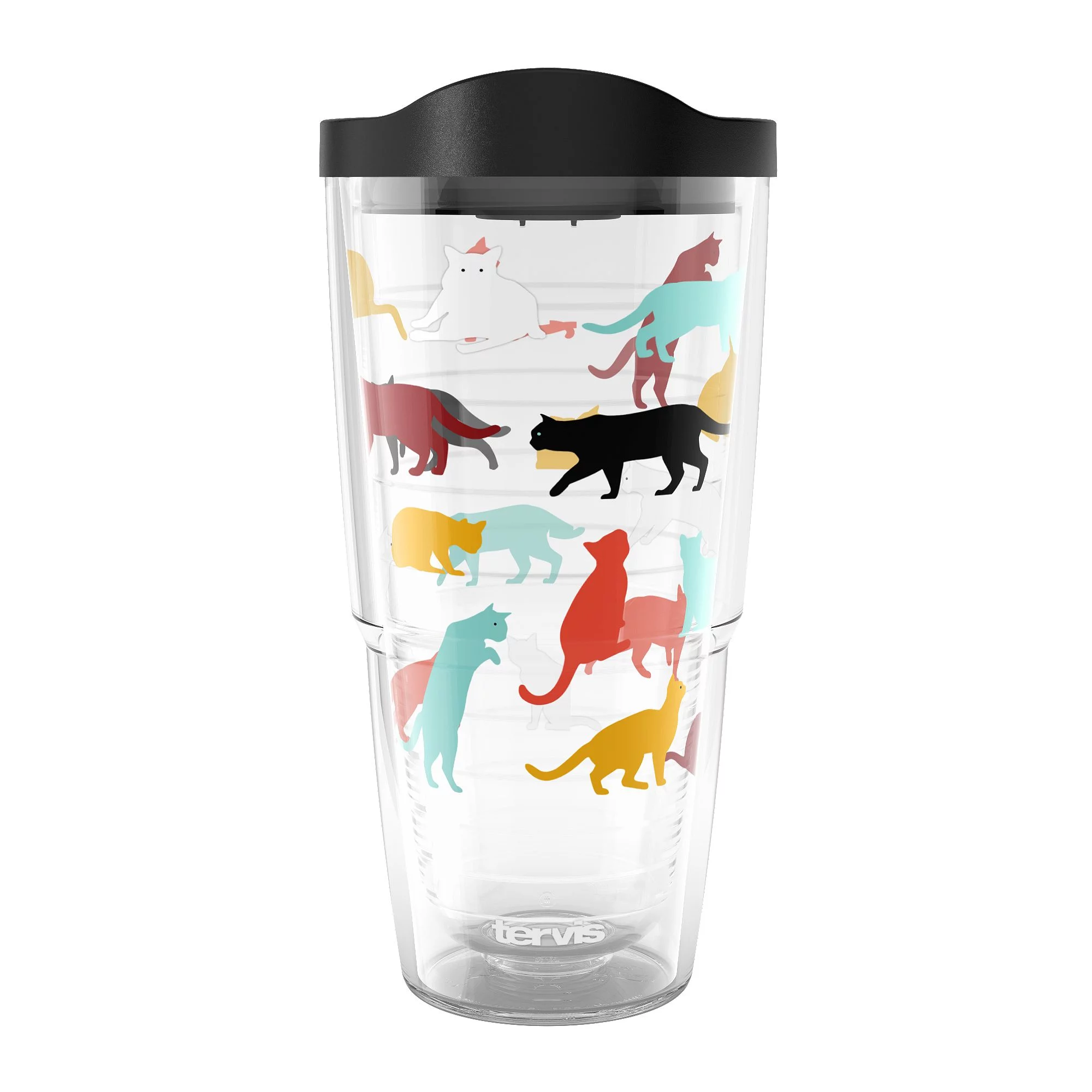 Tervis Pet Love Made in USA Double Walled  Insulated Tumbler Travel Cup Keeps Drinks Cold & Hot, 24oz, Cat Pounce Love