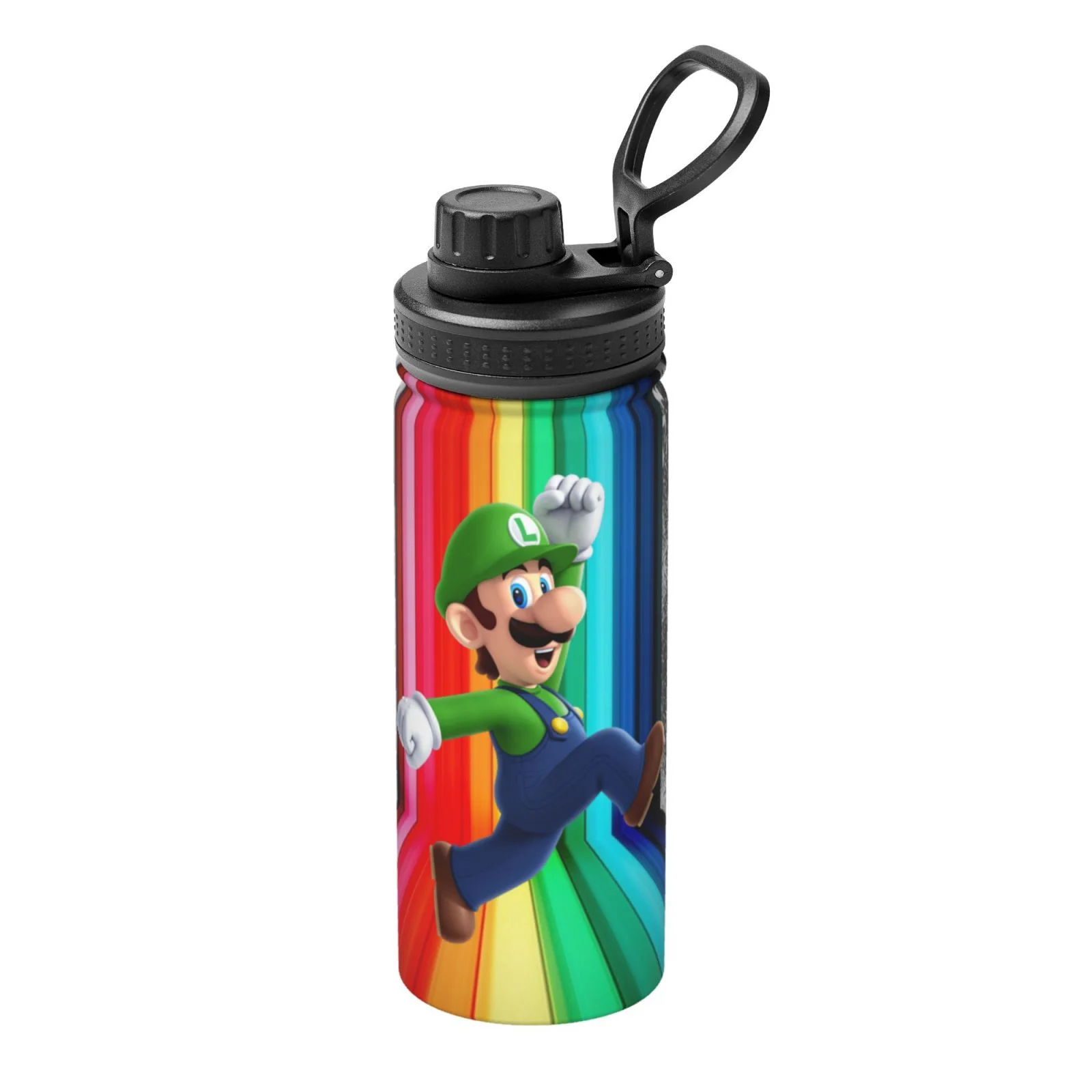 Luigi's Mansion Funny Game Unisex Sports Insulated Water Bottles Kettle Stainless Steel Portable Cup 18OZ For School Travel Gym Running
