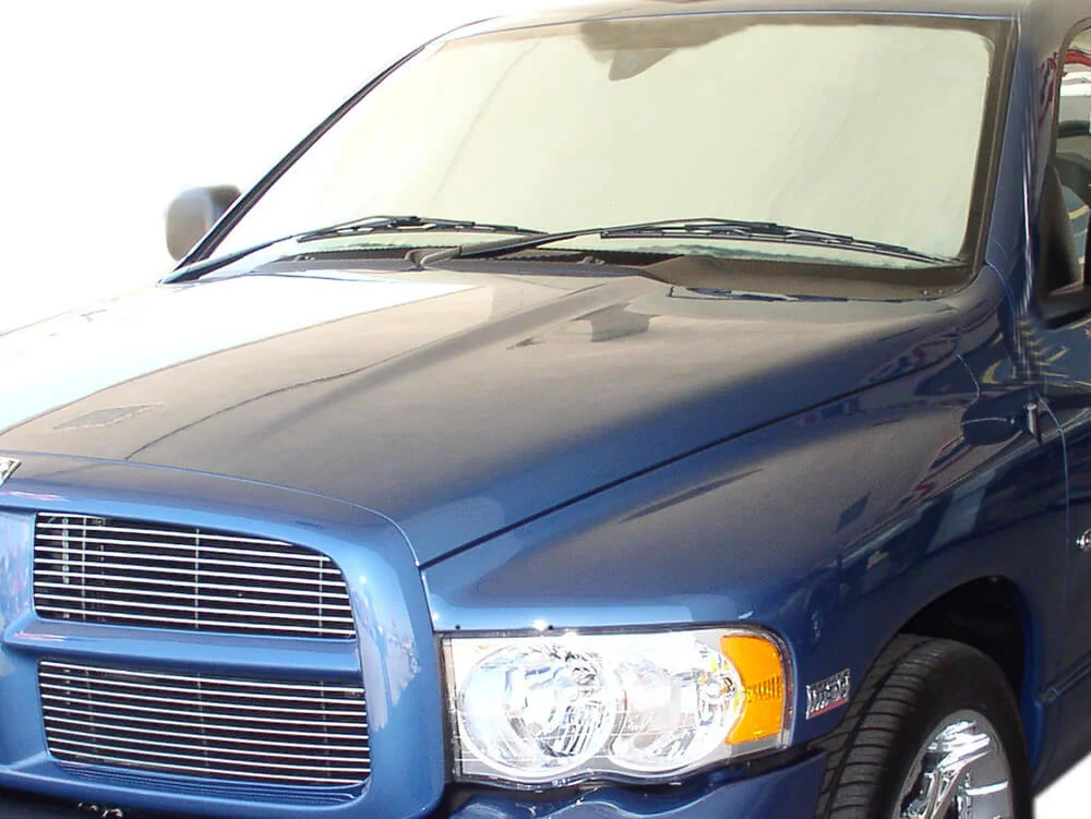 HeatShield, The Original Windshield Sun Shade, Custom-Fit for Dodge Ram 1500 Truck (Crew Cab) 2002, 2003, 2004, 2005, 2006, 2007, 2008, Silver Series