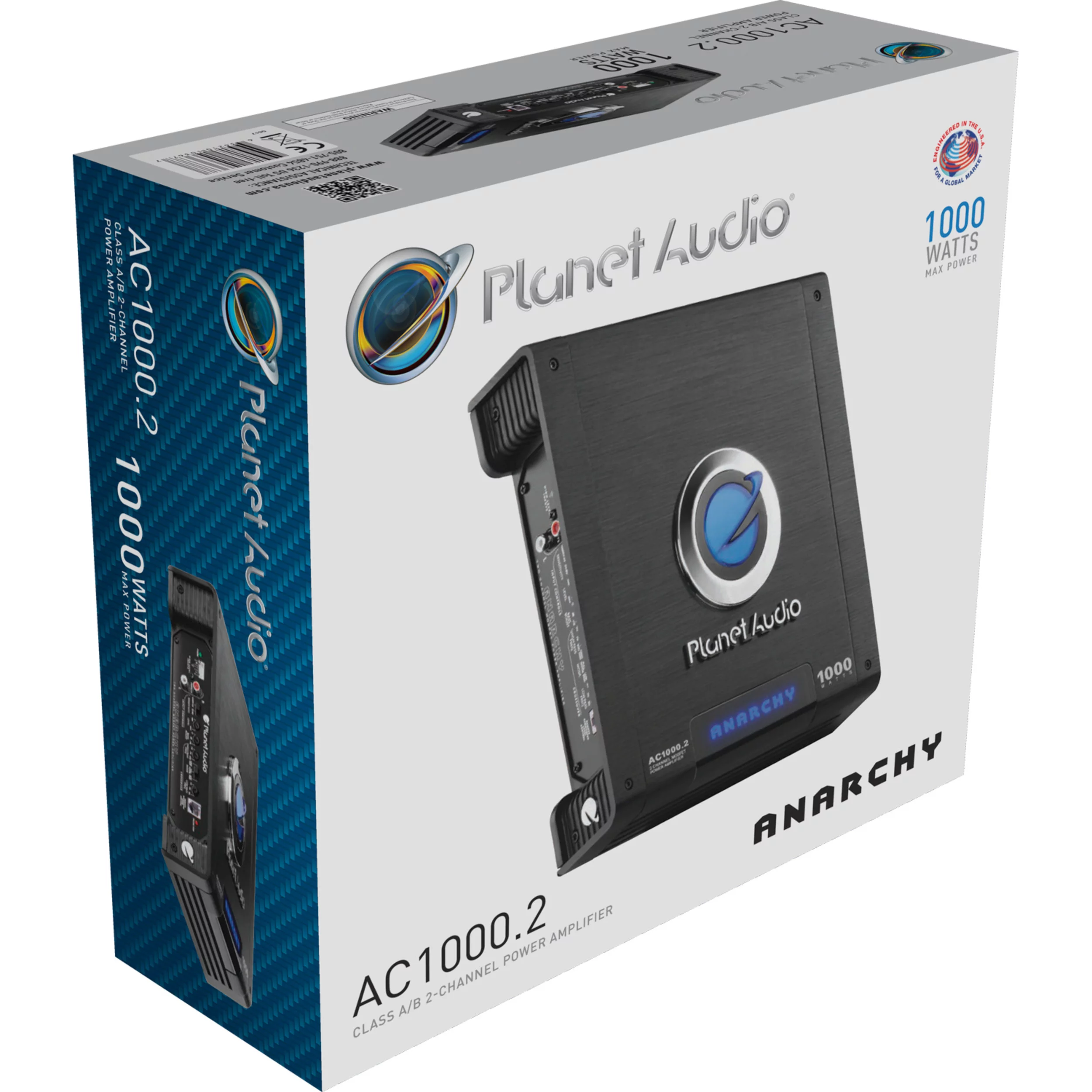 Planet Audio AC1000.2 1000 Watt 2 Channel Car Amplifier Mosfet Bridgeable