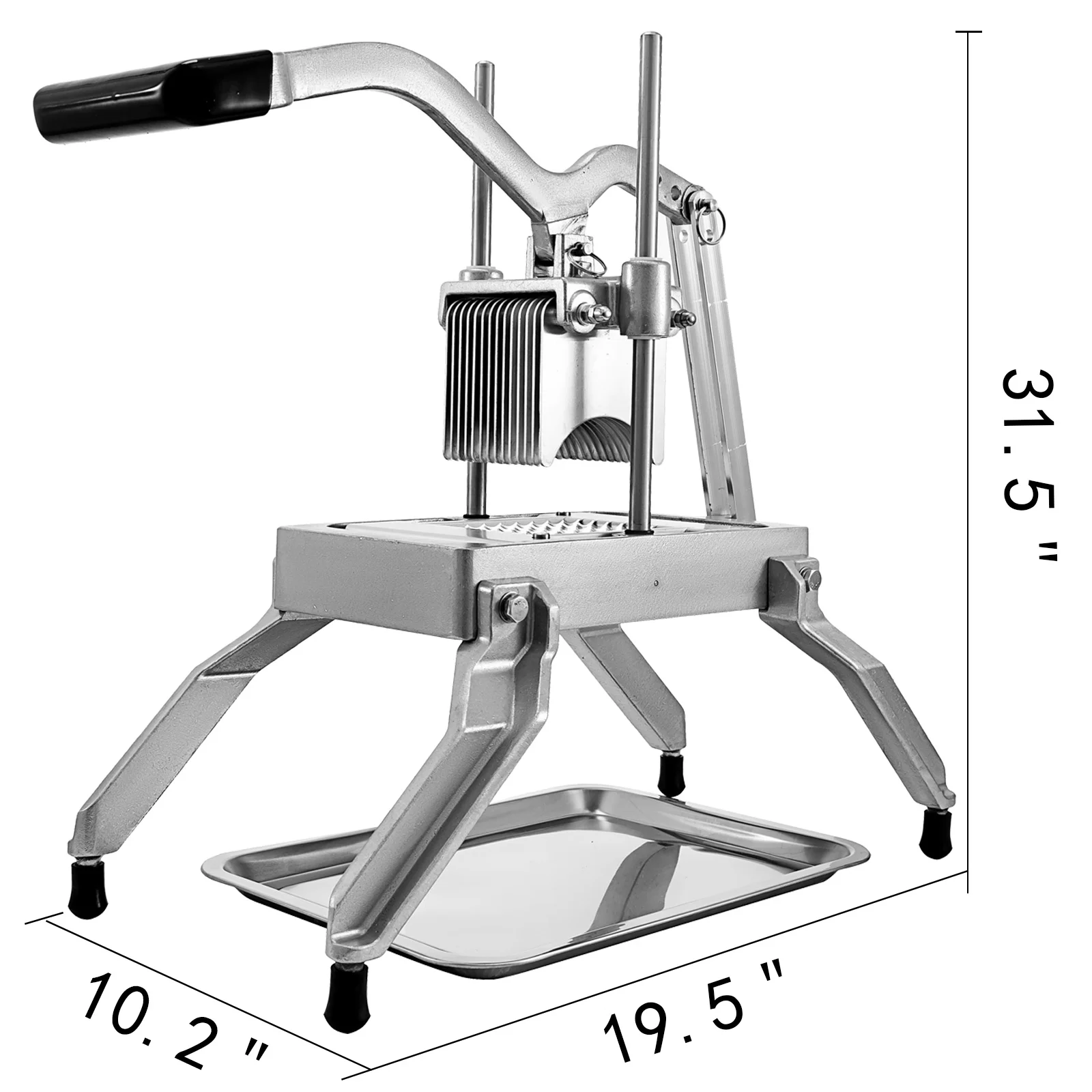 VEVOR Commercial Vegetable Fruit Dicer 1/4 inch Blade Onion Cutter Heavy Duty Stainless Steel Removable and Replaceable Kattex Chopper Tomato Slicer, Sliver