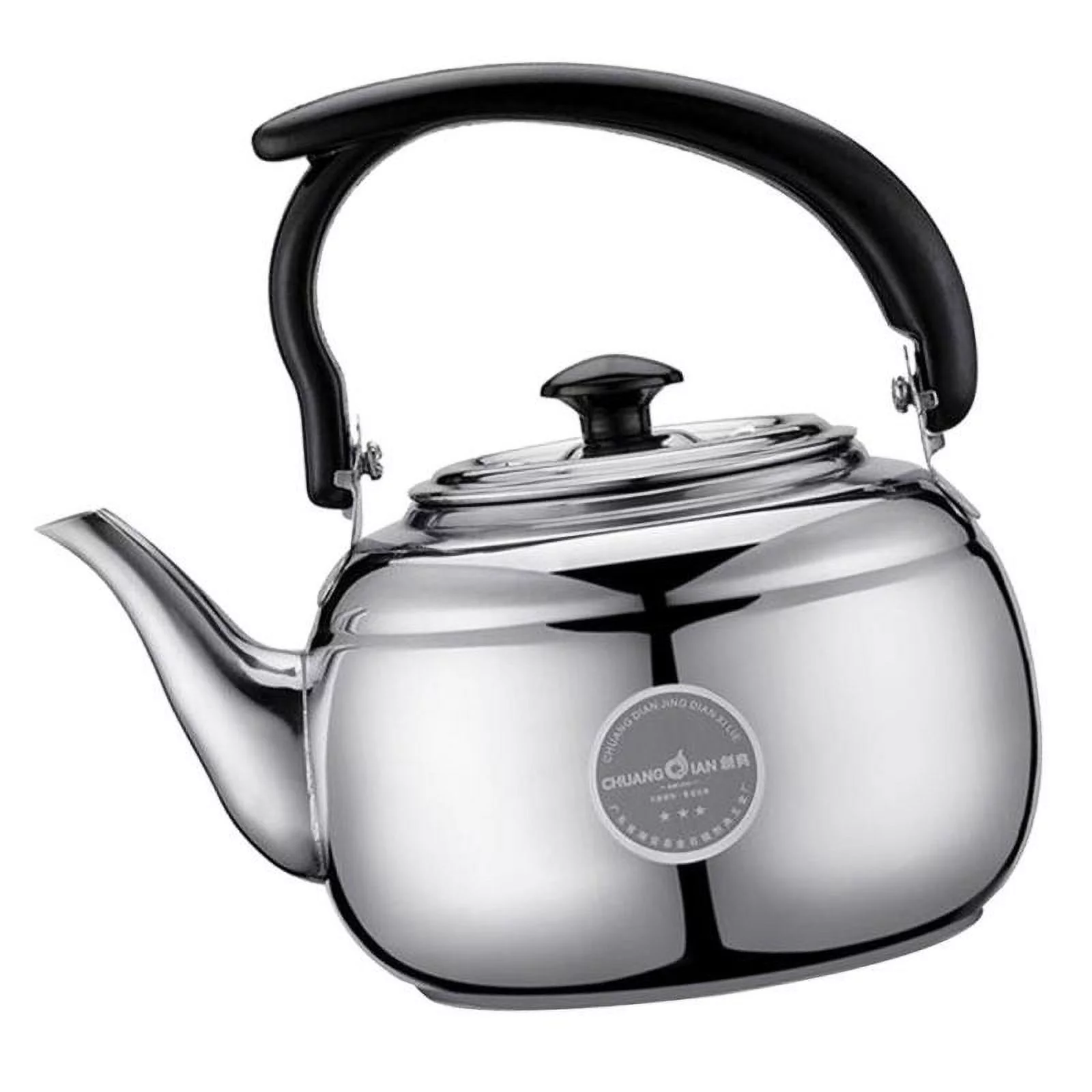 Tea Kettle Stainless Steel Teapot Teakettle Hot Pot for Stovetop Rust Resistant, Fast Boiling, Home Office Use, 1