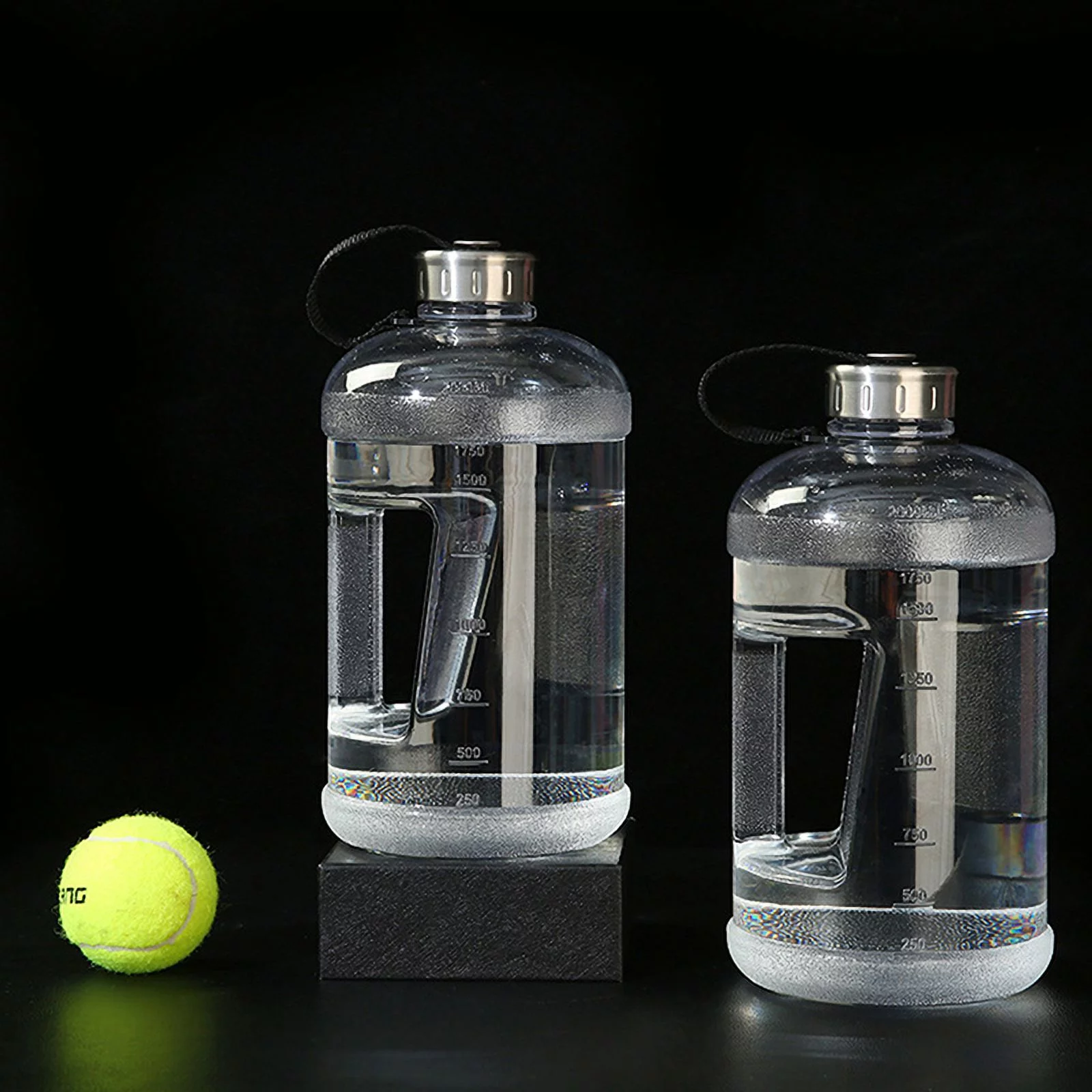 Large Capcity Water Bottle 2.2L Shaker Bottle with Handle Fitness Sports Bottles