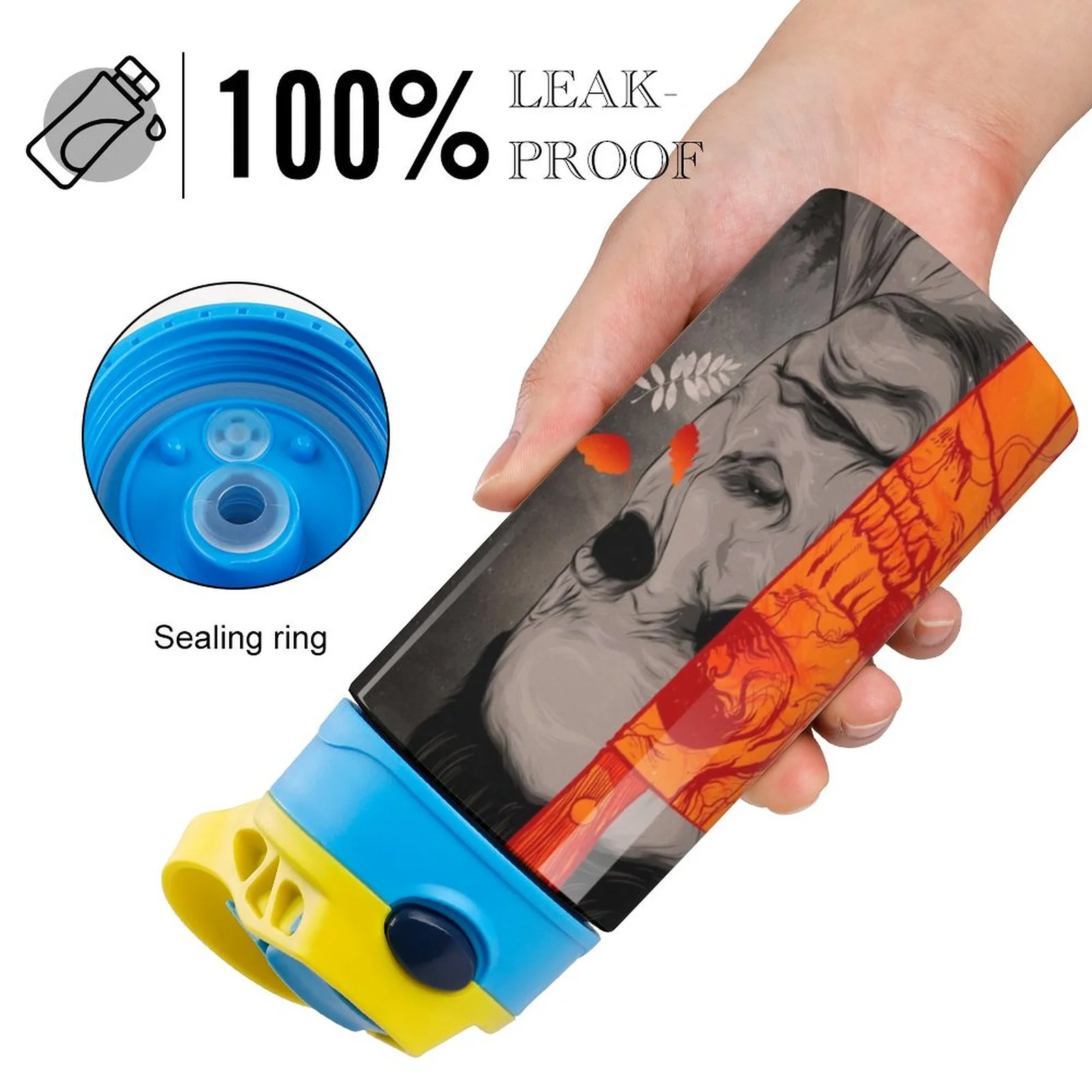 Halloween Michael Myers Kid's Insulated Water Bottle With Straw Vacuum Stainless Steel Cup Leak-Proof Children Toddler Thermoses