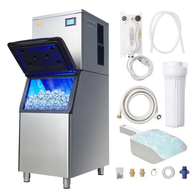 Vevor  Commercial Ice Maker, 400 lbs & 24H Ice Making Machine with 3.5- in. LED Screen for Business Bar Cafe Restaurant