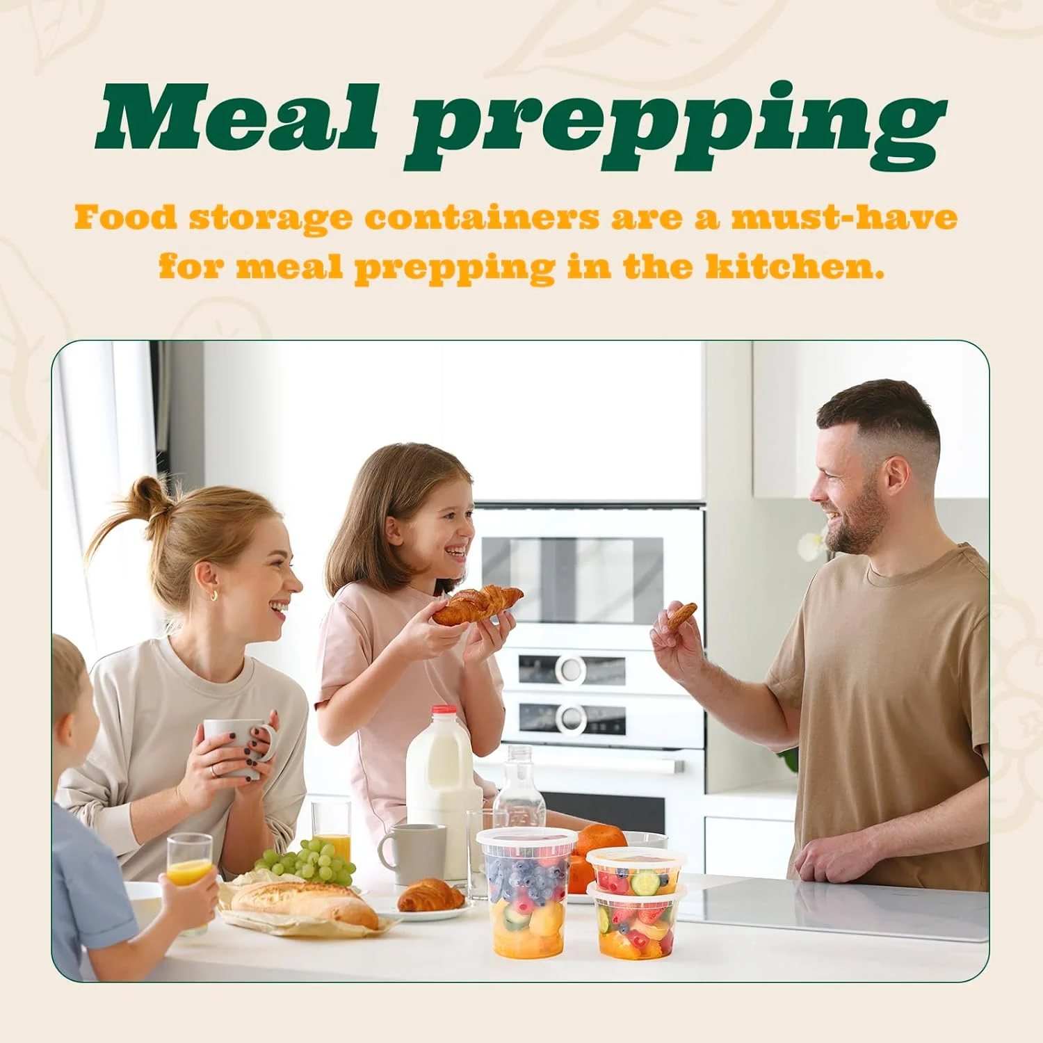 24 CT 32oz Deli Containers with Lids, BPA-Free Airtight Food Storage Containers, Microwaveable & Freezer Safe Plastic Storage Containers with Lids. Soup Slime Overnight Oat to Go Containers