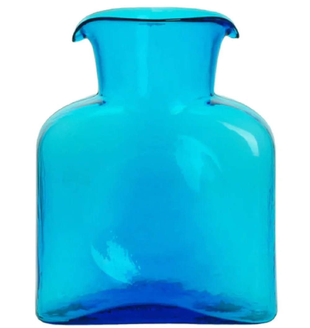Blenko Glass Water Bottle, Turquoise (384-25)