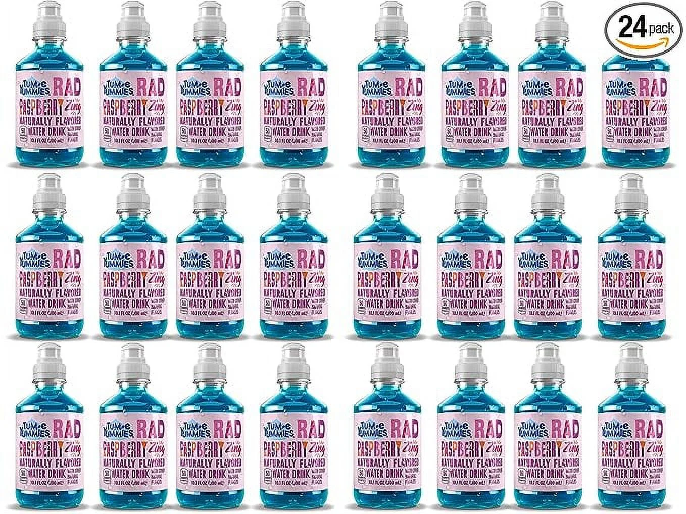 Tum-e Yummies Naturally Flavored Water Drink for Kids Bundled by Louisiana Pantry (Rad Raspberry Zing, 24 Pack)
