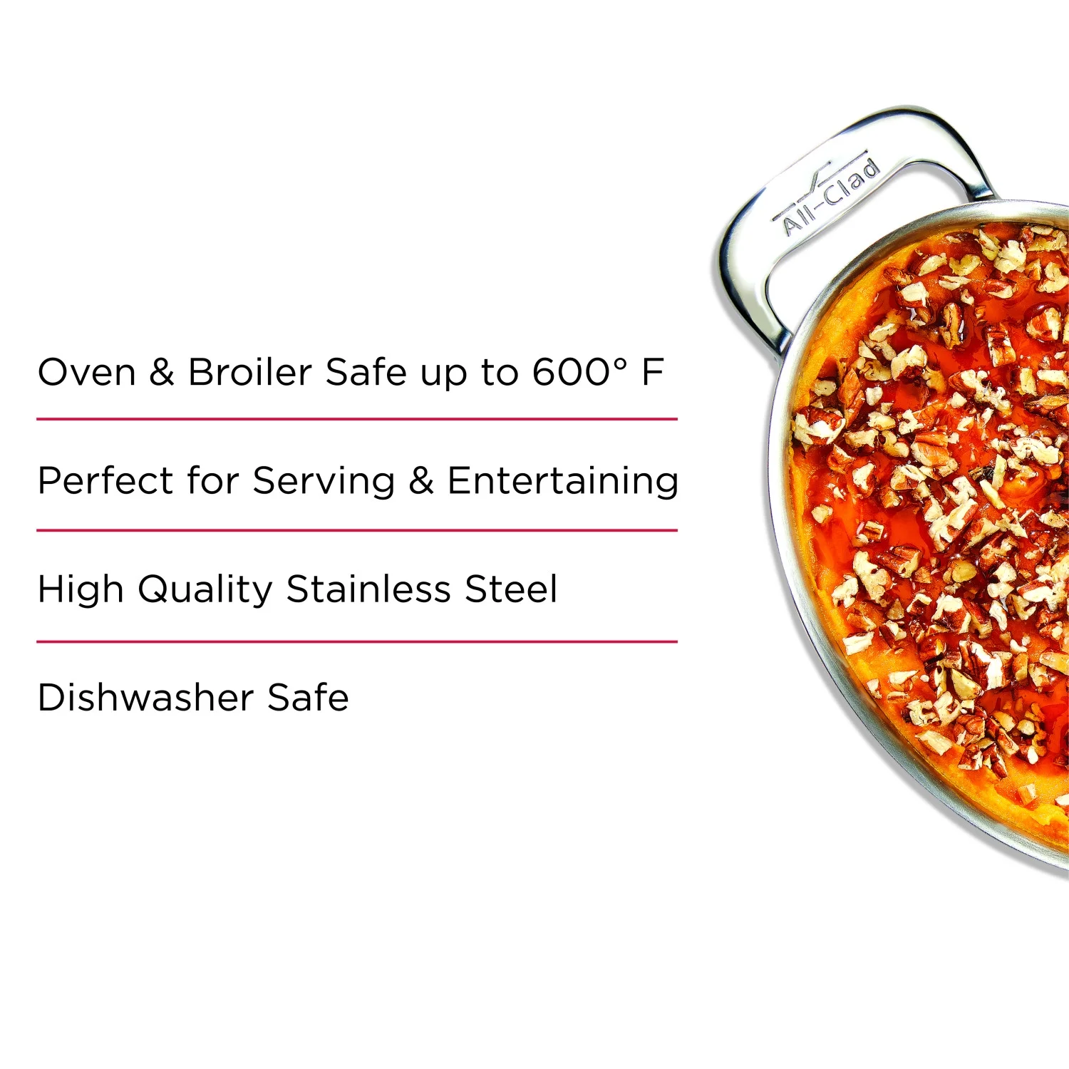 All-Clad Gourmet Accessories, Stainless Steel Mini Oval Bakers 2-piece set, 7 inch