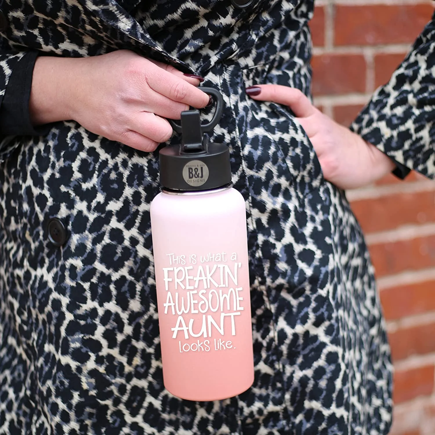 Freakin' Awesome Aunt Blush 32 oz Water Bottle