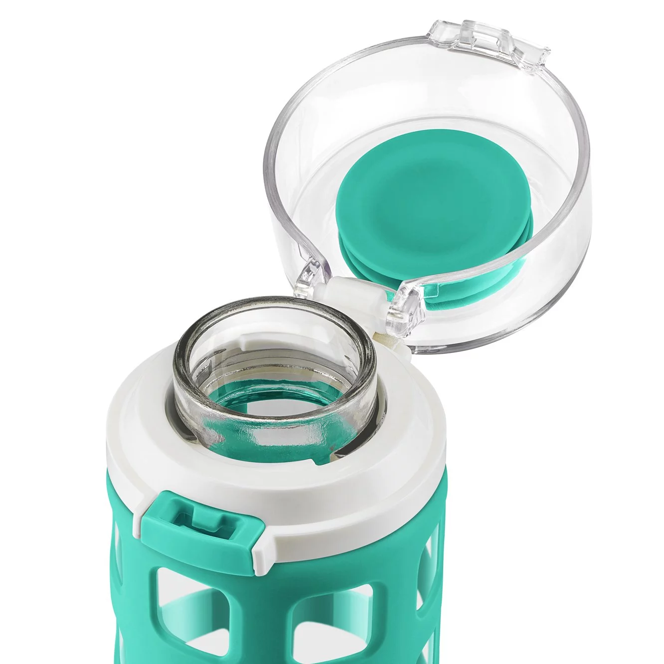 Ello Syndicate Glass Water Bottle, 20-Ounce, Mint