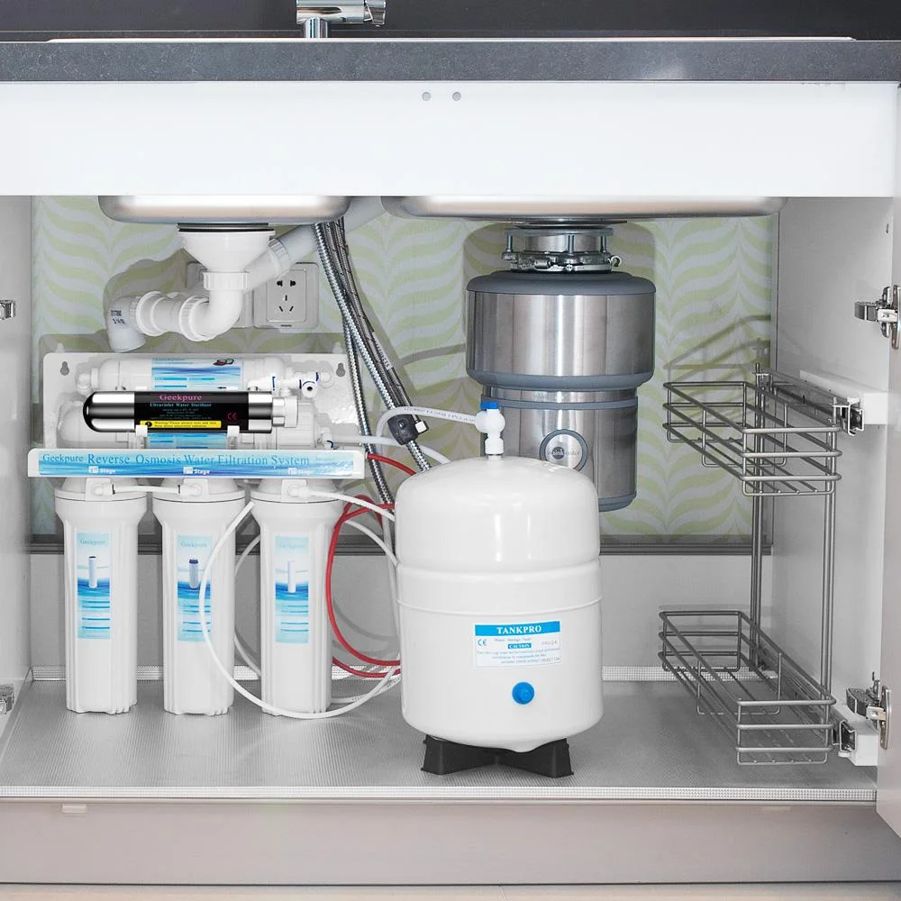 Geekpure 6-stage Reverse Osmosis Drinking Water Filter System With Ultraviolet Sterilizer Filter-75GPD