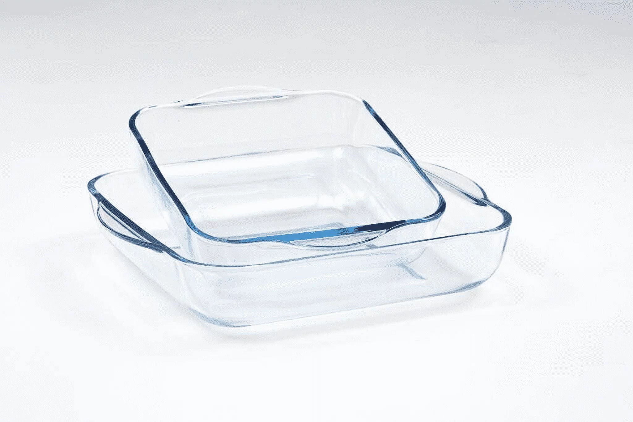 Nily Glass-Set of 2 Large Oven Safe Square Glass Baking Dish(2.1 and 3.3 Quarts)