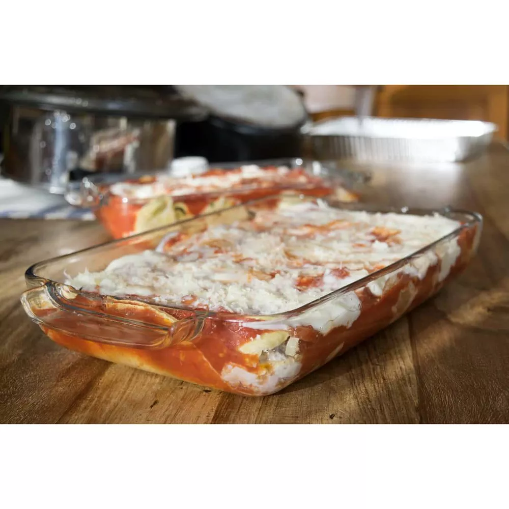 Pyrex Basics 2 Quart Oblong Glass Baking Dish, Clear 7 x 11 inch (Set of 3)