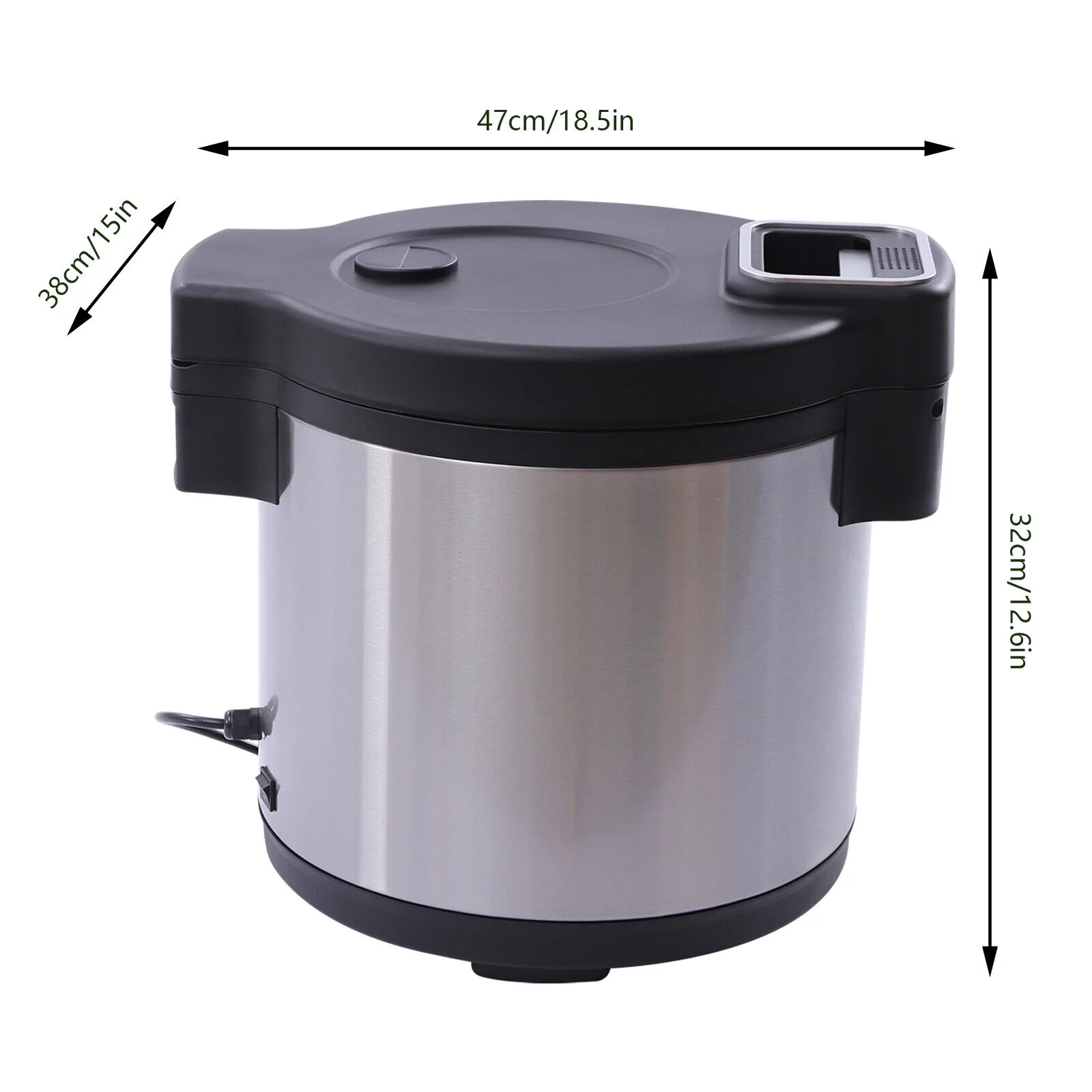 OUKANING 19L/20Qt Electric Rice Warmer Non-stick Inner Pot Rice Heating Commercial Rice Warmer Rice Porridge Soup