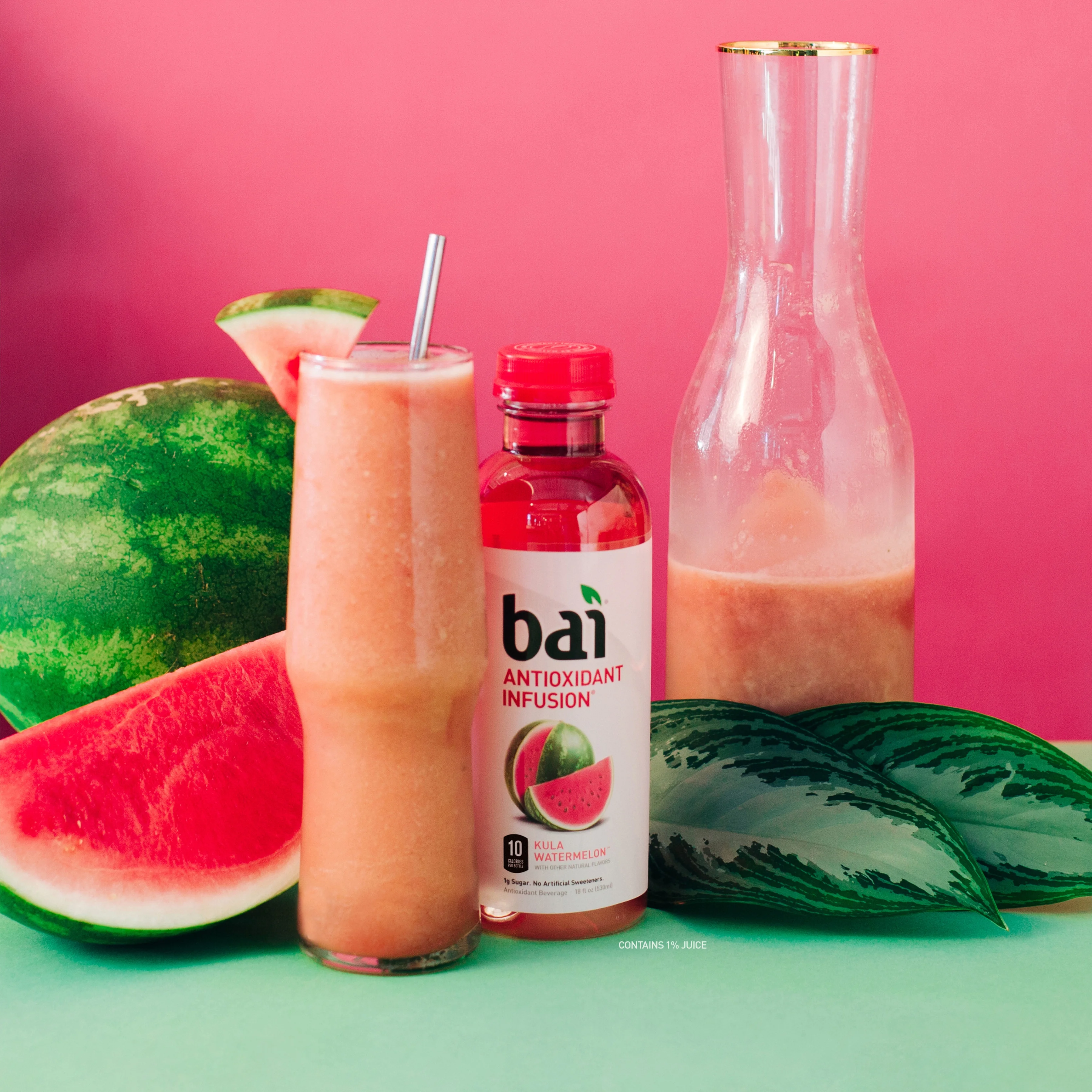 Bai Antioxidant Infused Beverage, Kula Watermelon, 18 Fl Oz, 12 Count