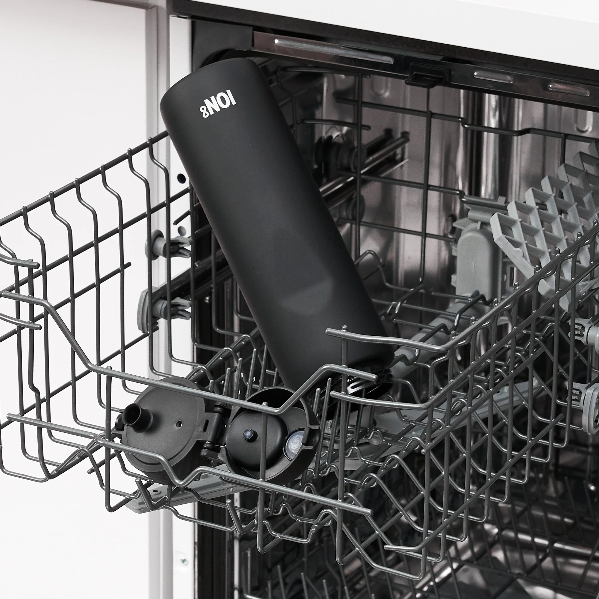 ION8 Leak Proof Flip-Top 1 Litre Water Bottle, BPA Free, Dishwasher-Safe, Black, 1000ml (32oz)