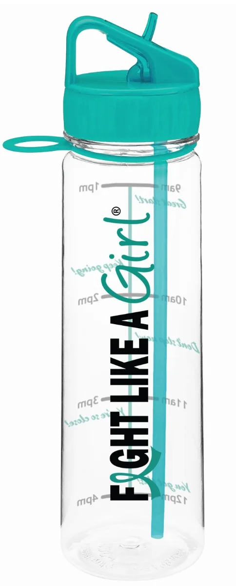 Fight Like a Girl Hybrid SlimKim Water Bottle - Teal