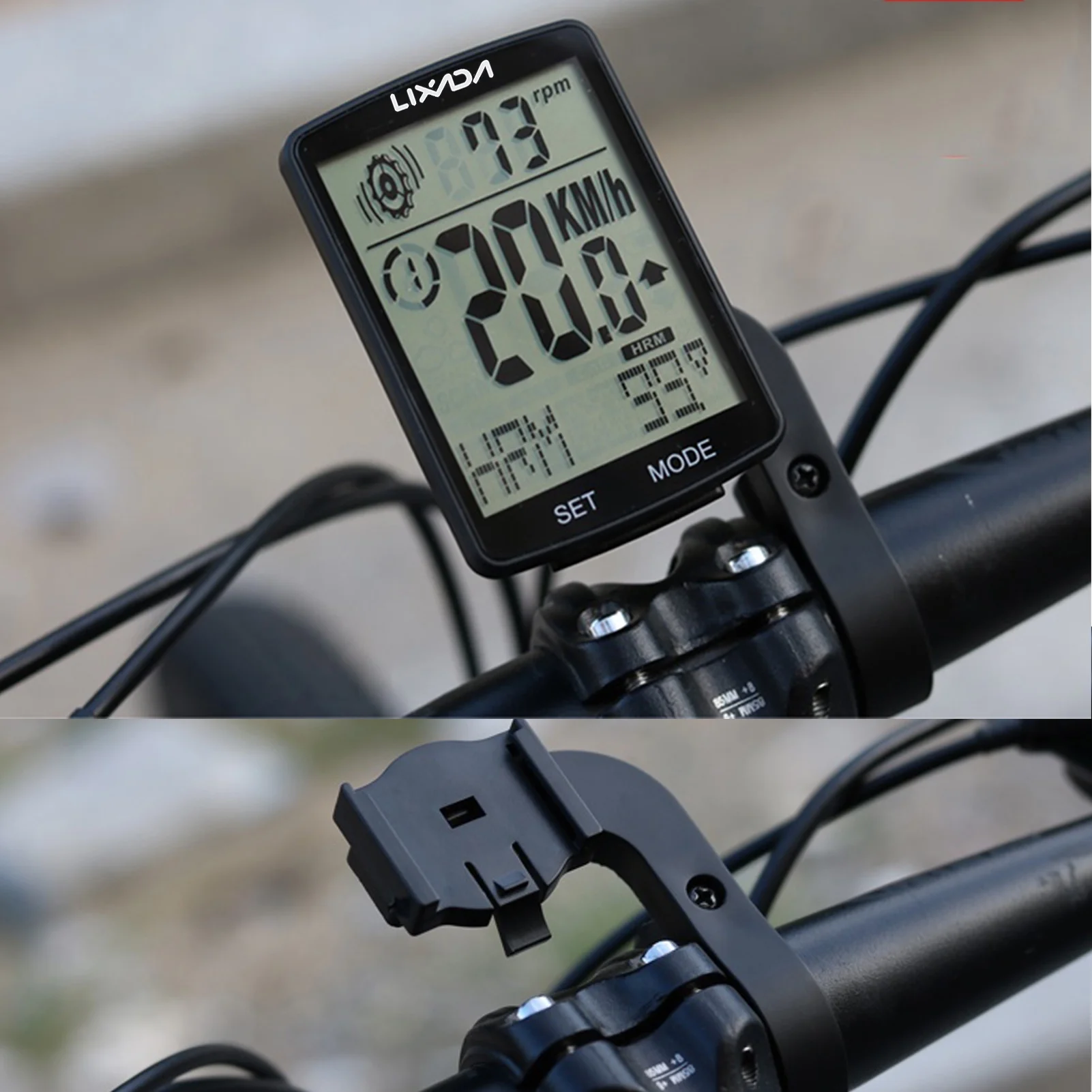Lixada 3-in-1 Bike ComputerLCD Screen, Heart Rate Sensor, Speedometer Odometer